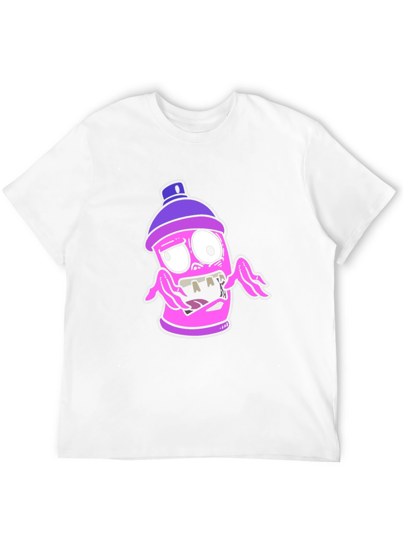 Cartoon Spray Can Graphic T-Shirt