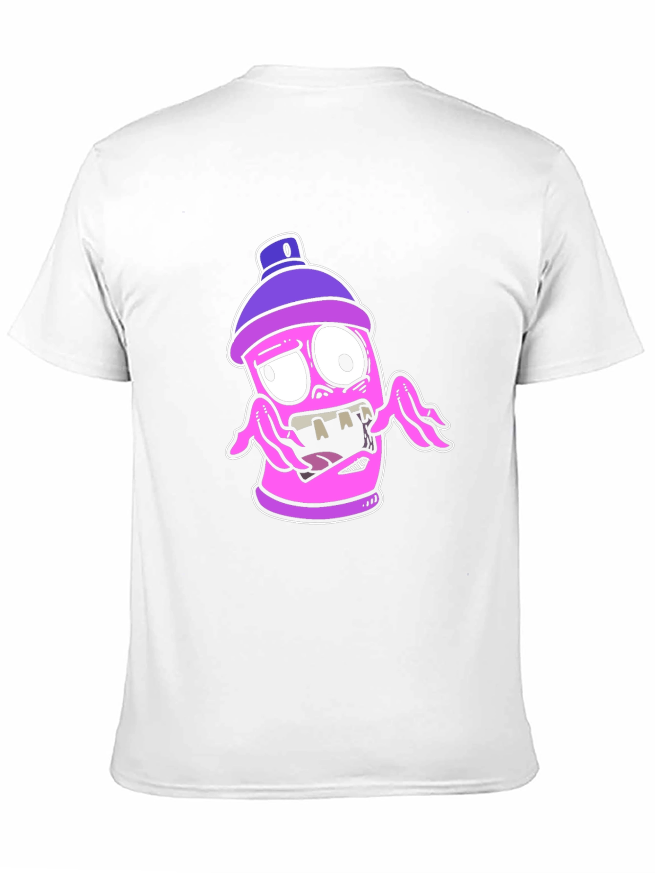 Cartoon Spray Can Graphic T-Shirt