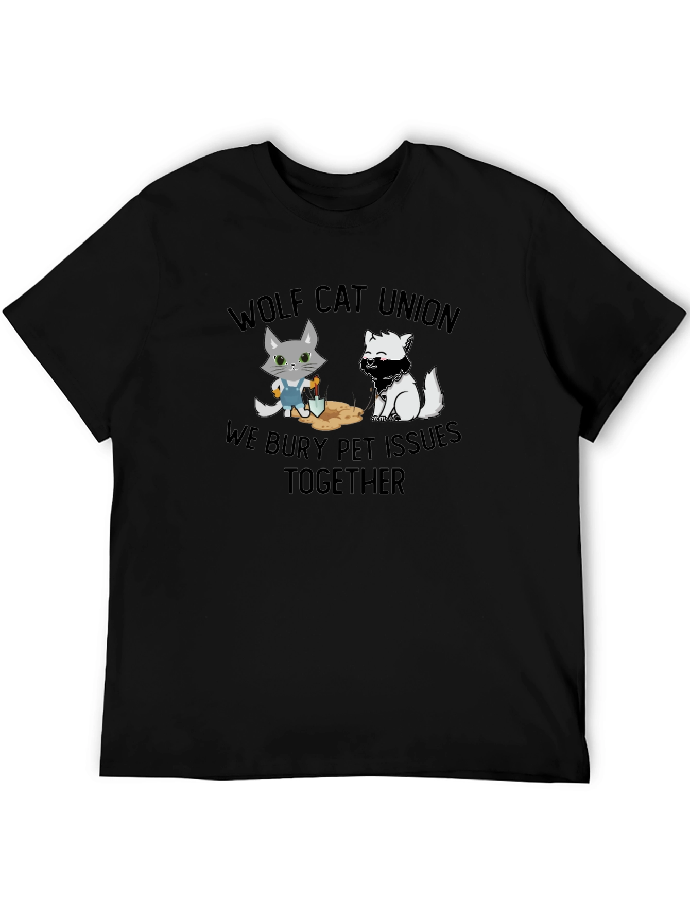 Wolf Cat Union T-Shirt: Bury Pet Issues Together