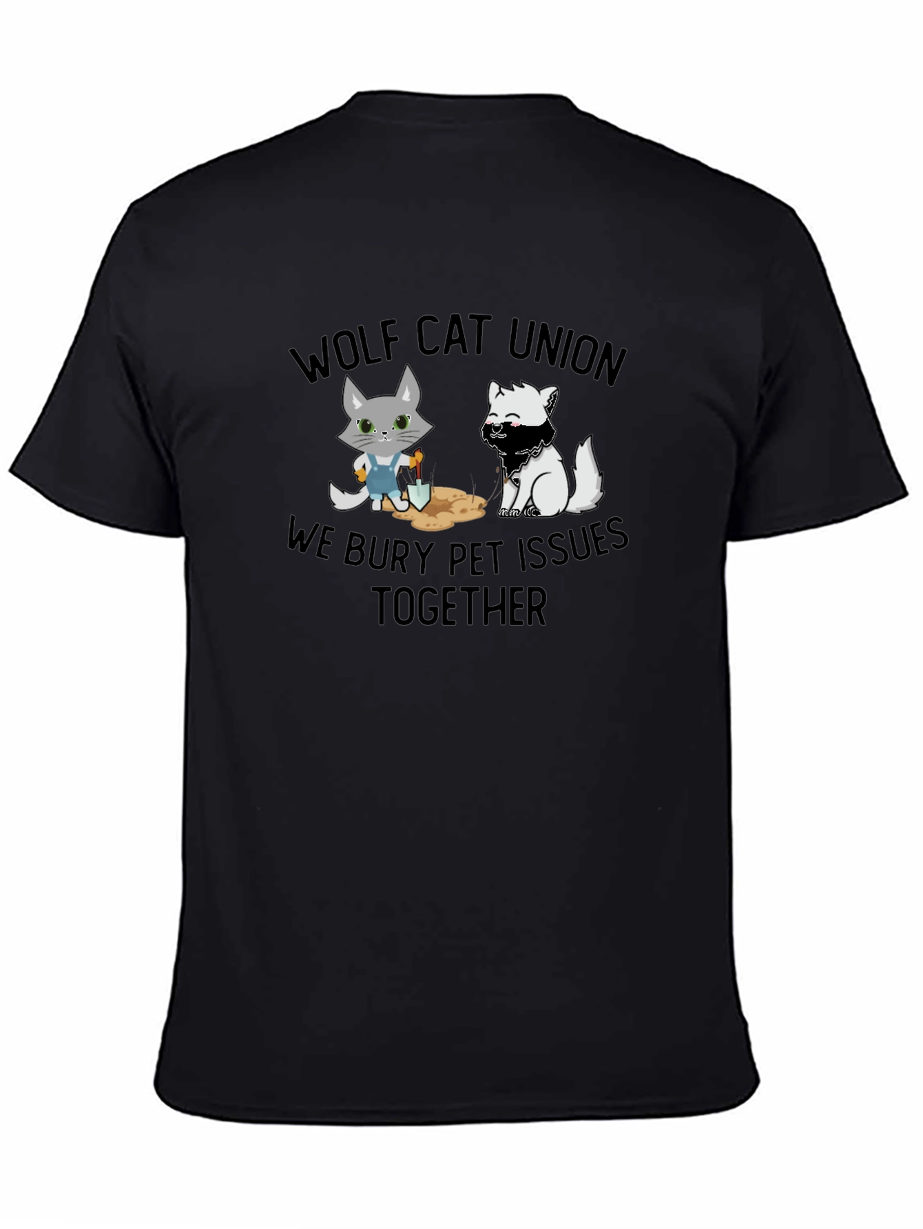 Wolf Cat Union T-Shirt: Bury Pet Issues Together