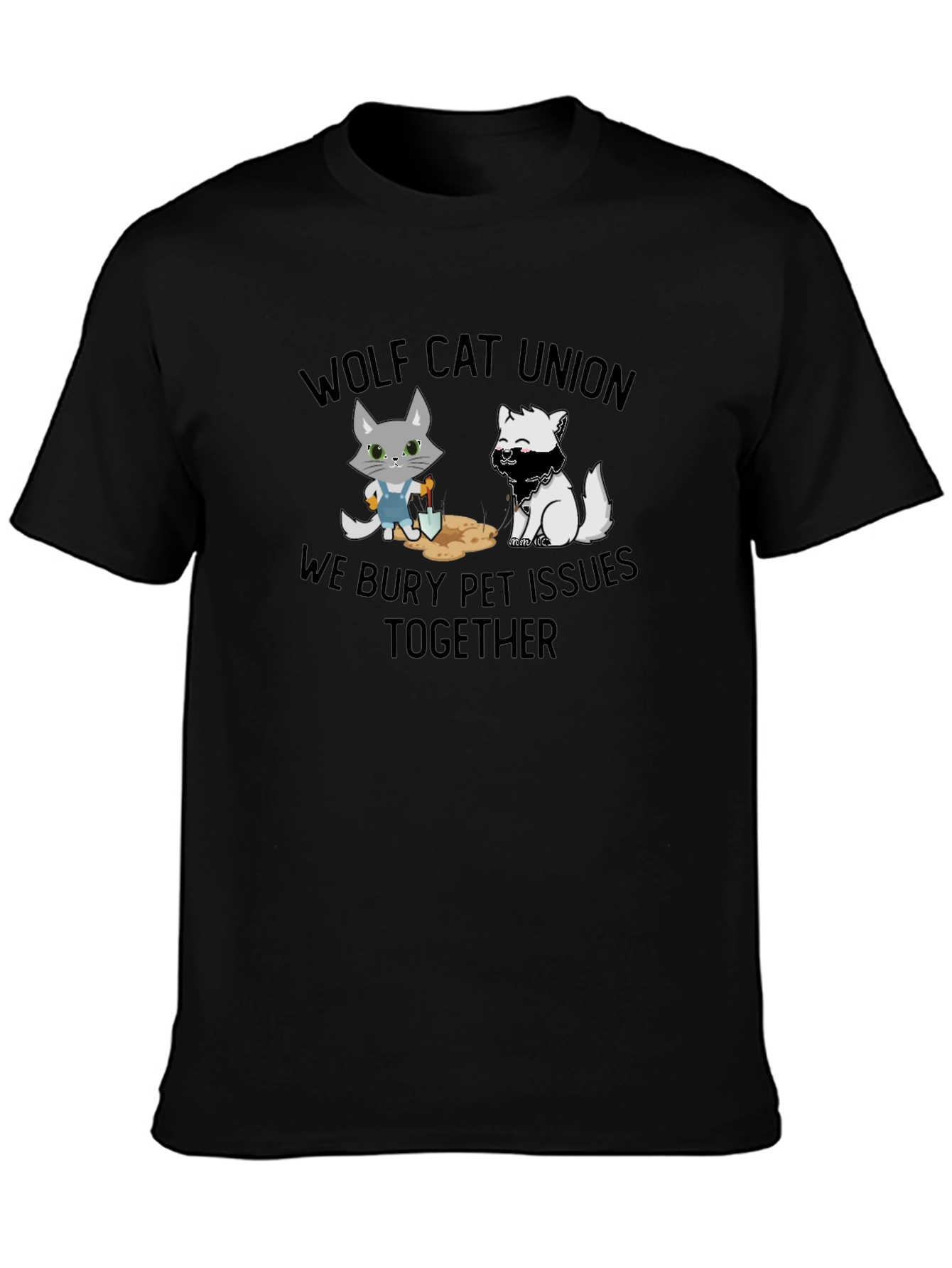 Wolf Cat Union T-Shirt: Bury Pet Issues Together