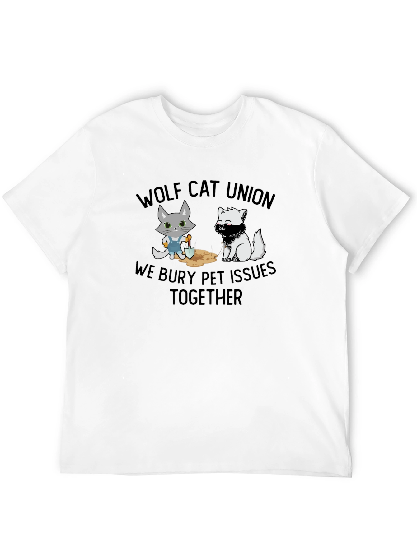 Wolf Cat Union T-Shirt: Bury Pet Issues Together
