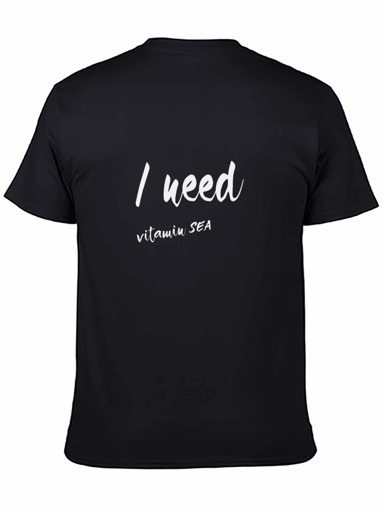 I Need Vitamin Sea Black T-Shirt
