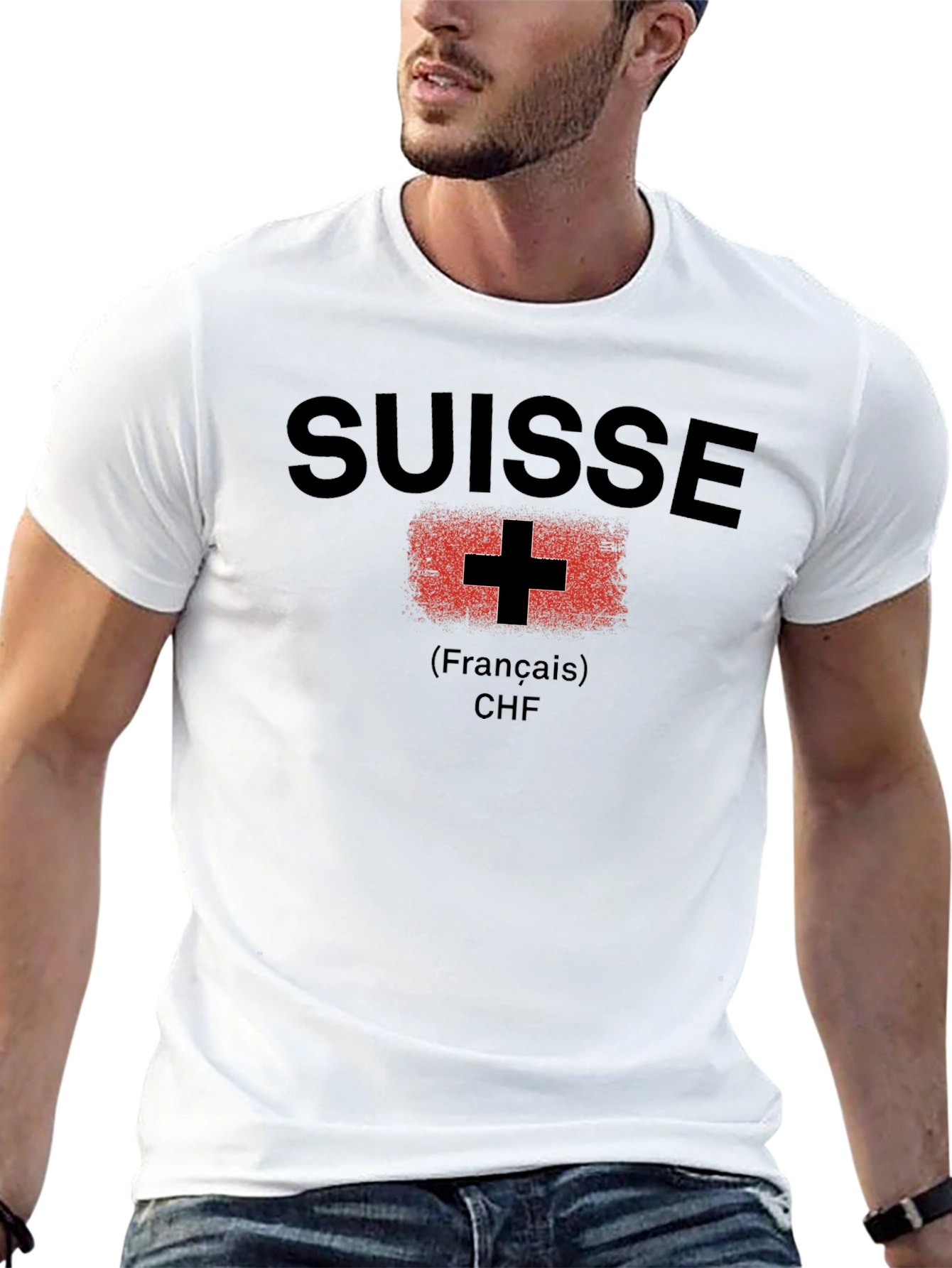 Suisse Swiss Flag Graphic T-Shirt