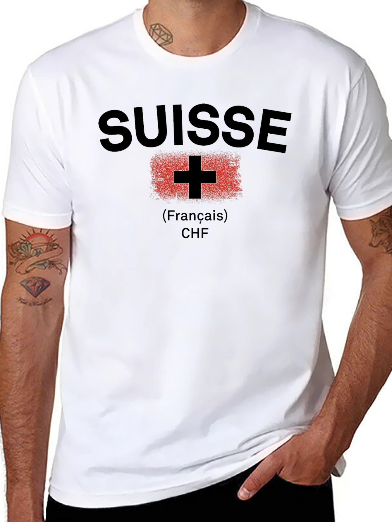 Suisse Swiss Flag Graphic T-Shirt