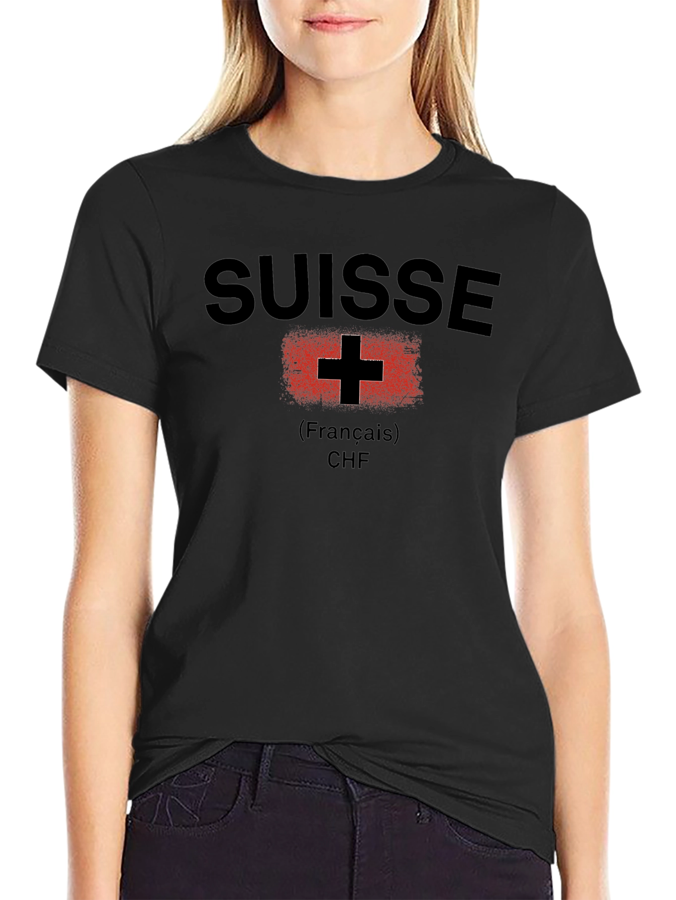 Suisse Swiss Flag Graphic T-Shirt