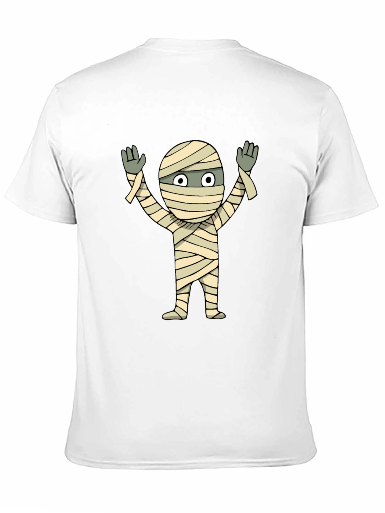 Mummy Graphic Tee - Halloween Black T-Shirt