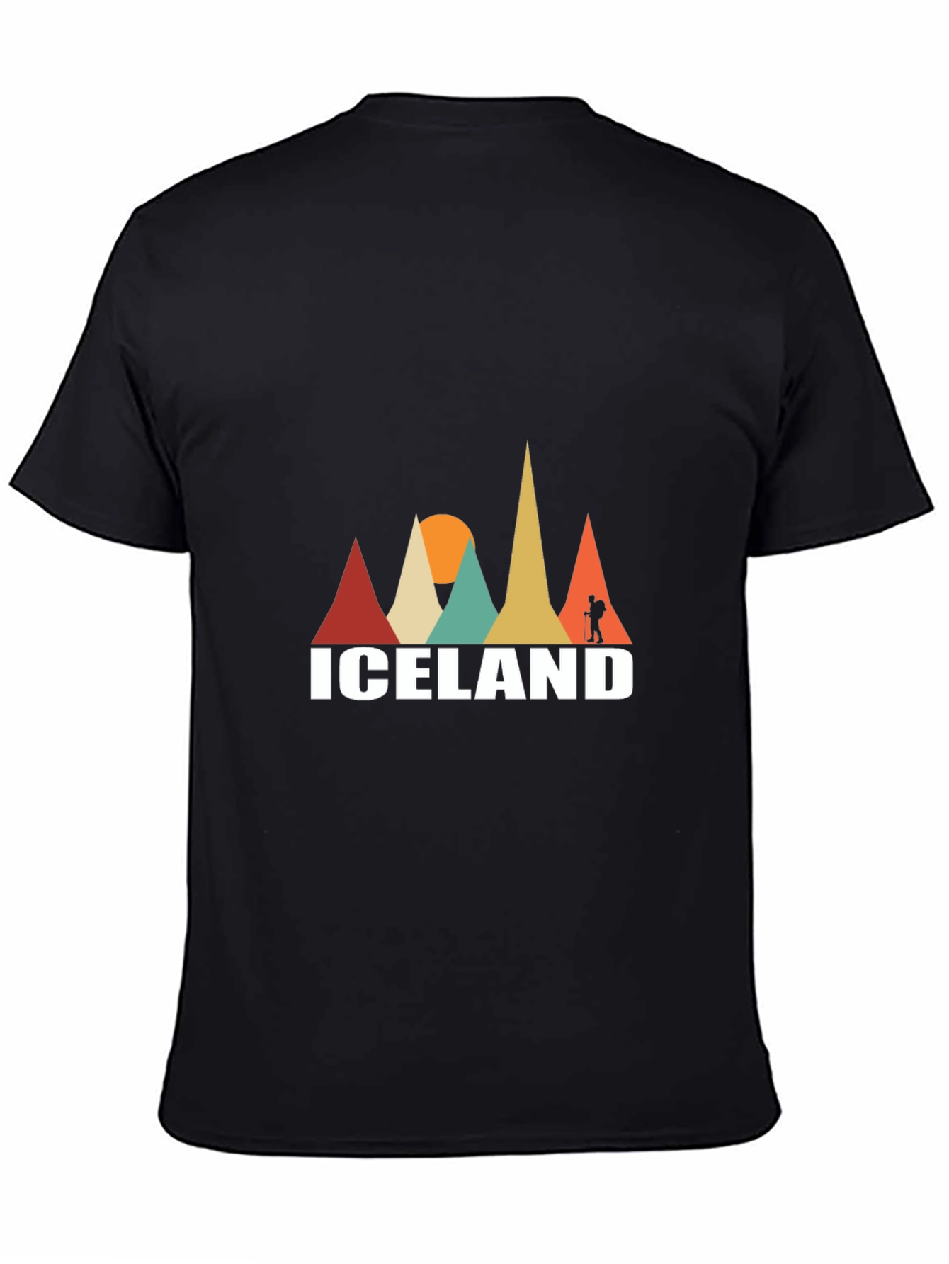 Iceland Hiking Retro Graphic T-Shirt