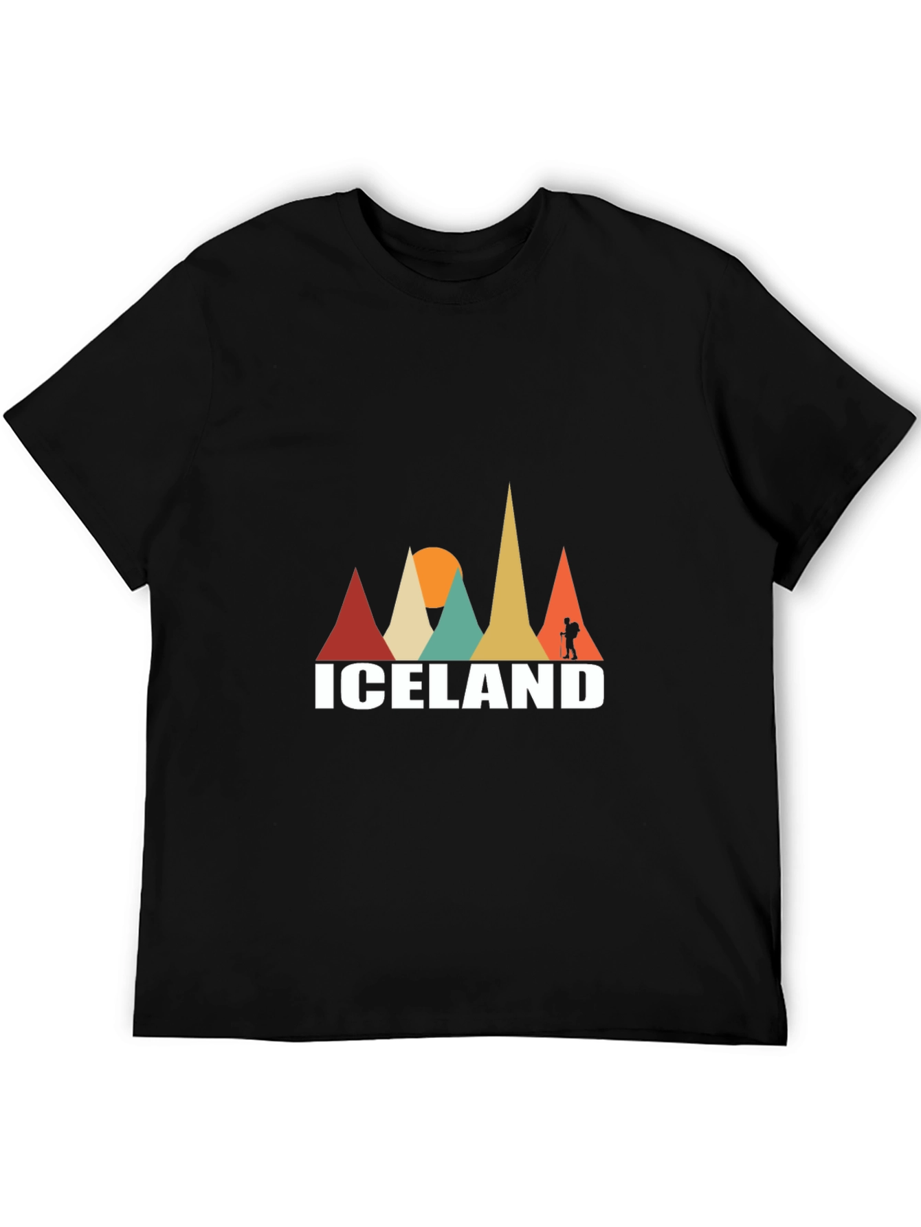 Iceland Hiking Retro Graphic T-Shirt