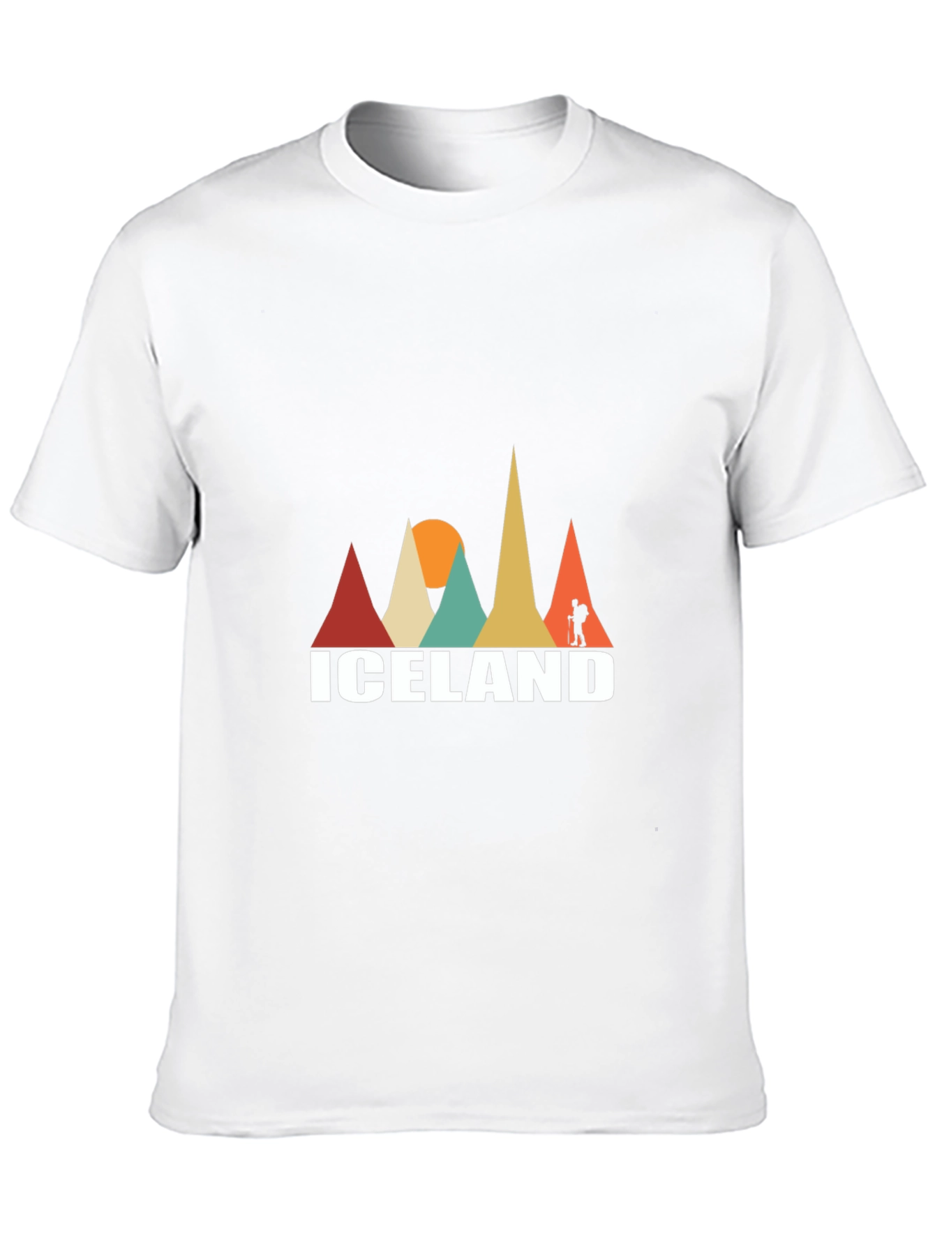 Iceland Hiking Retro Graphic T-Shirt