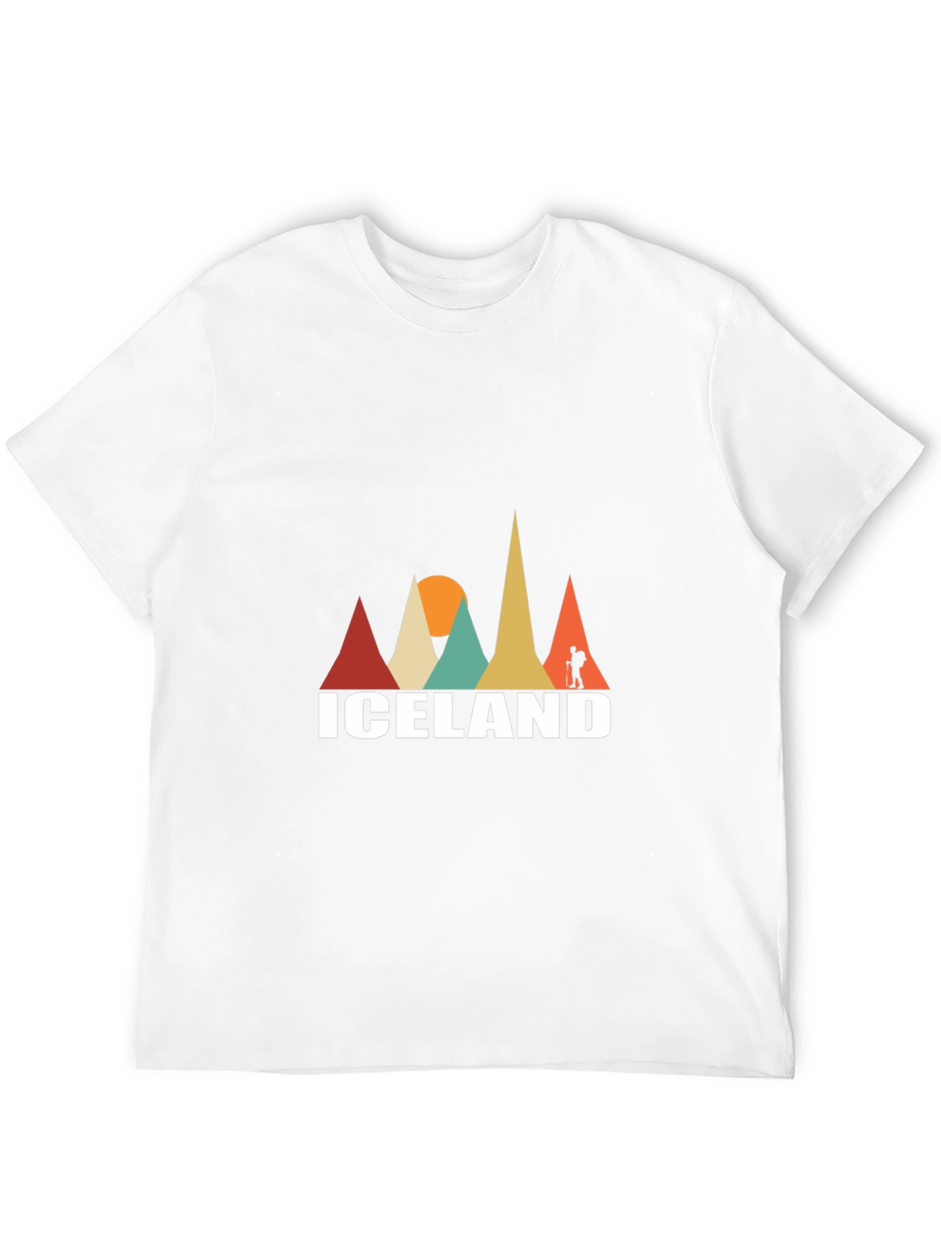 Iceland Hiking Retro Graphic T-Shirt