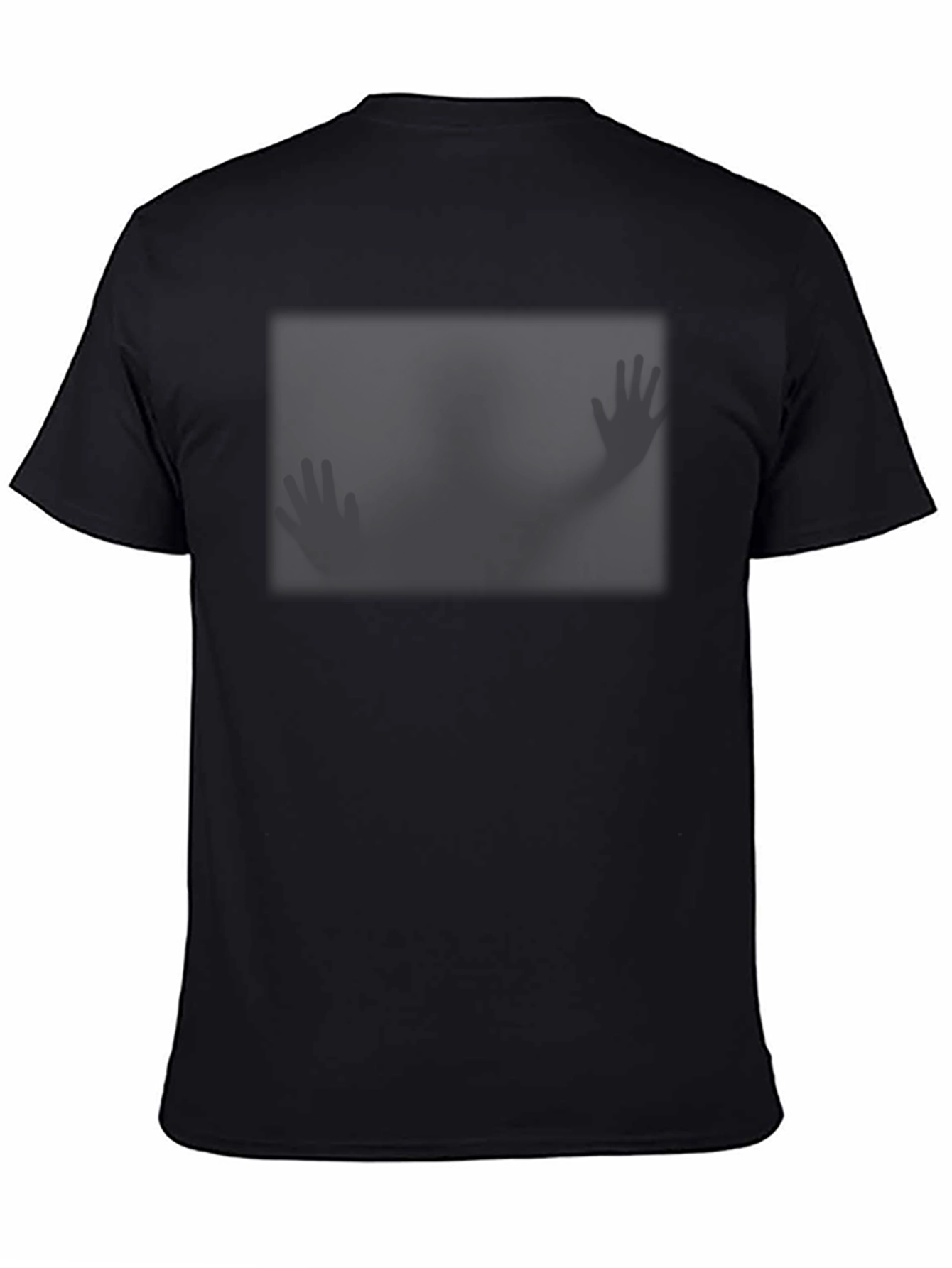 Mysterious Hands Graphic Tee - Black Cotton Blend