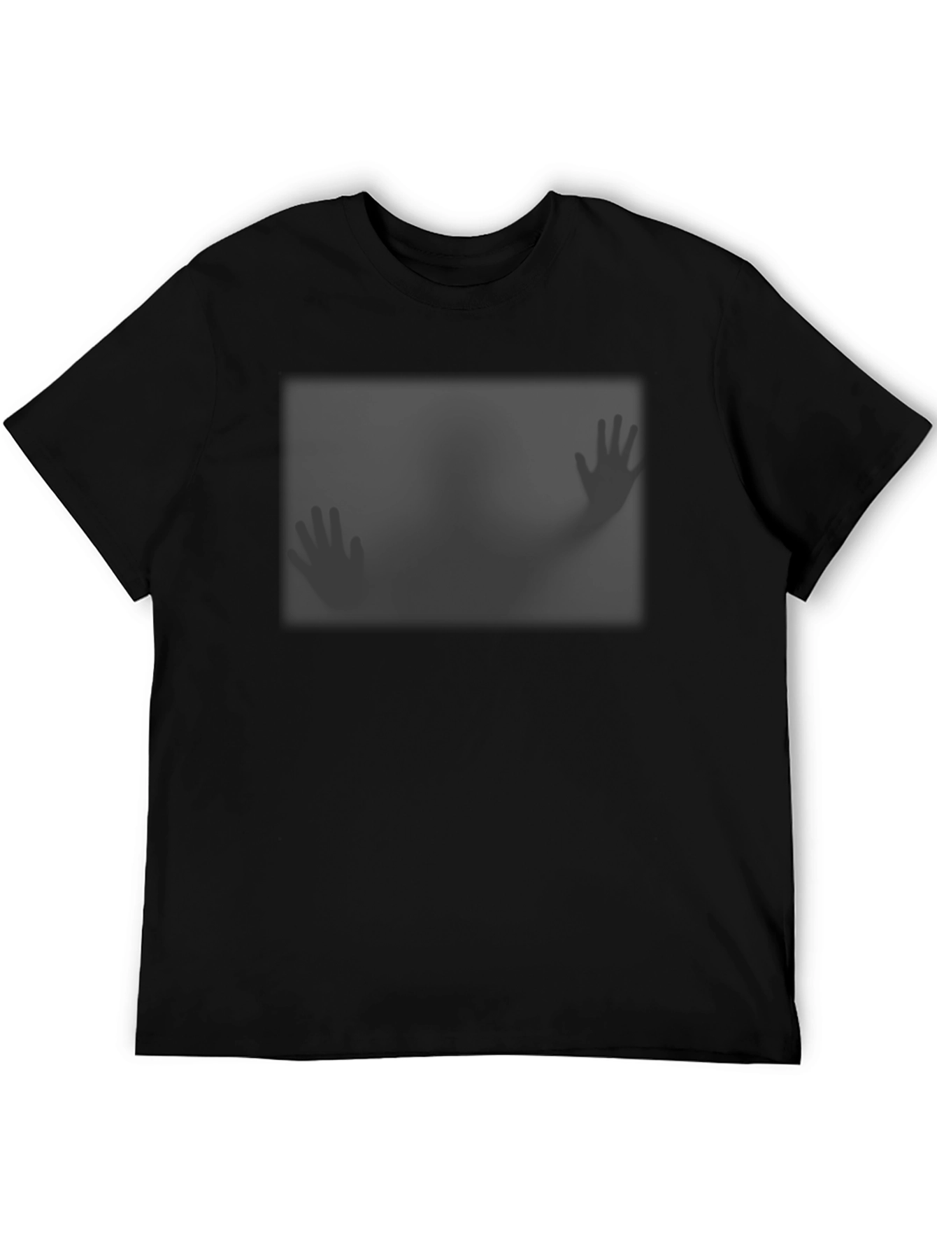 Mysterious Hands Graphic Tee - Black Cotton Blend