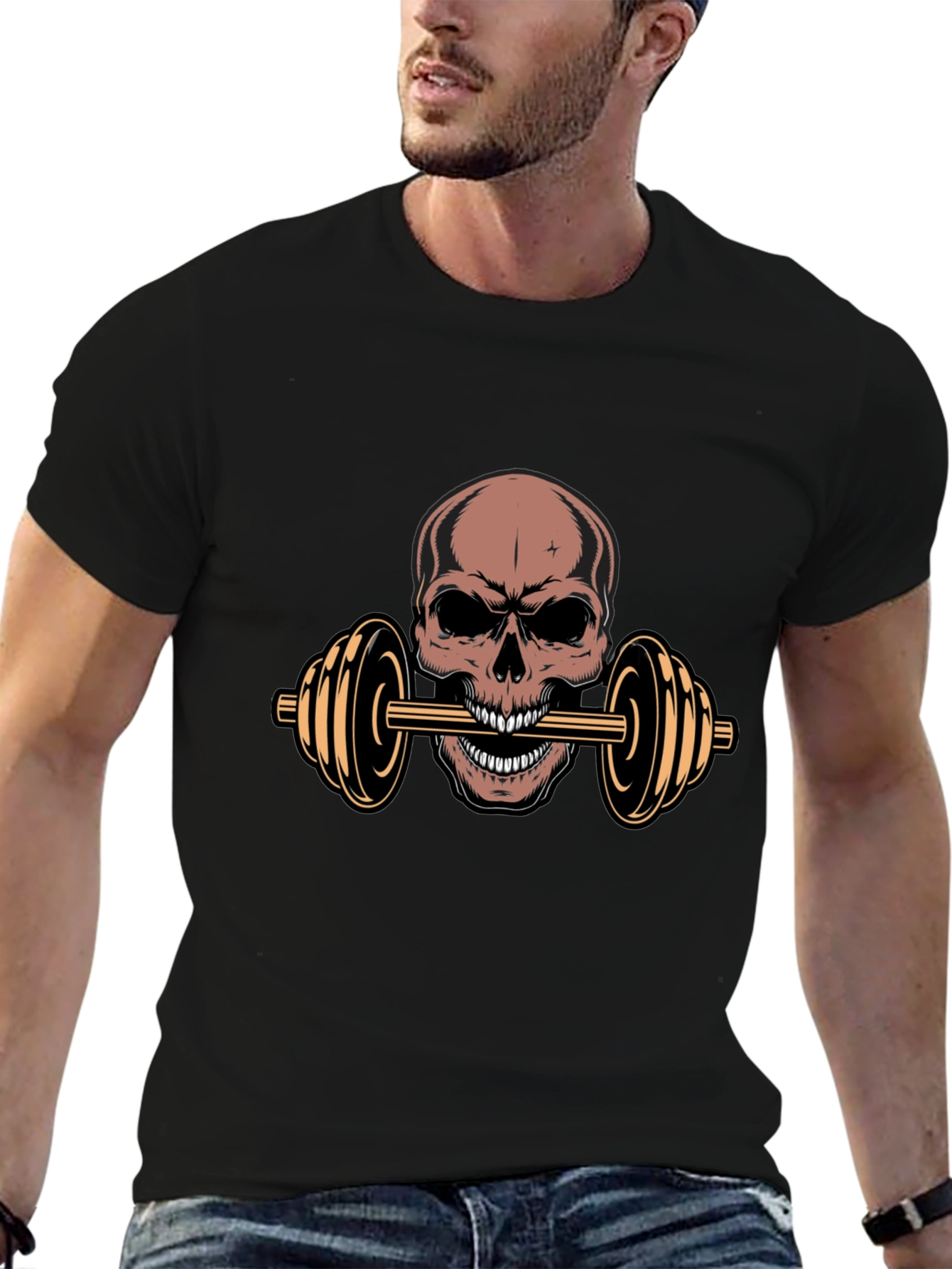 Skull Lifting Barbell T-Shirt