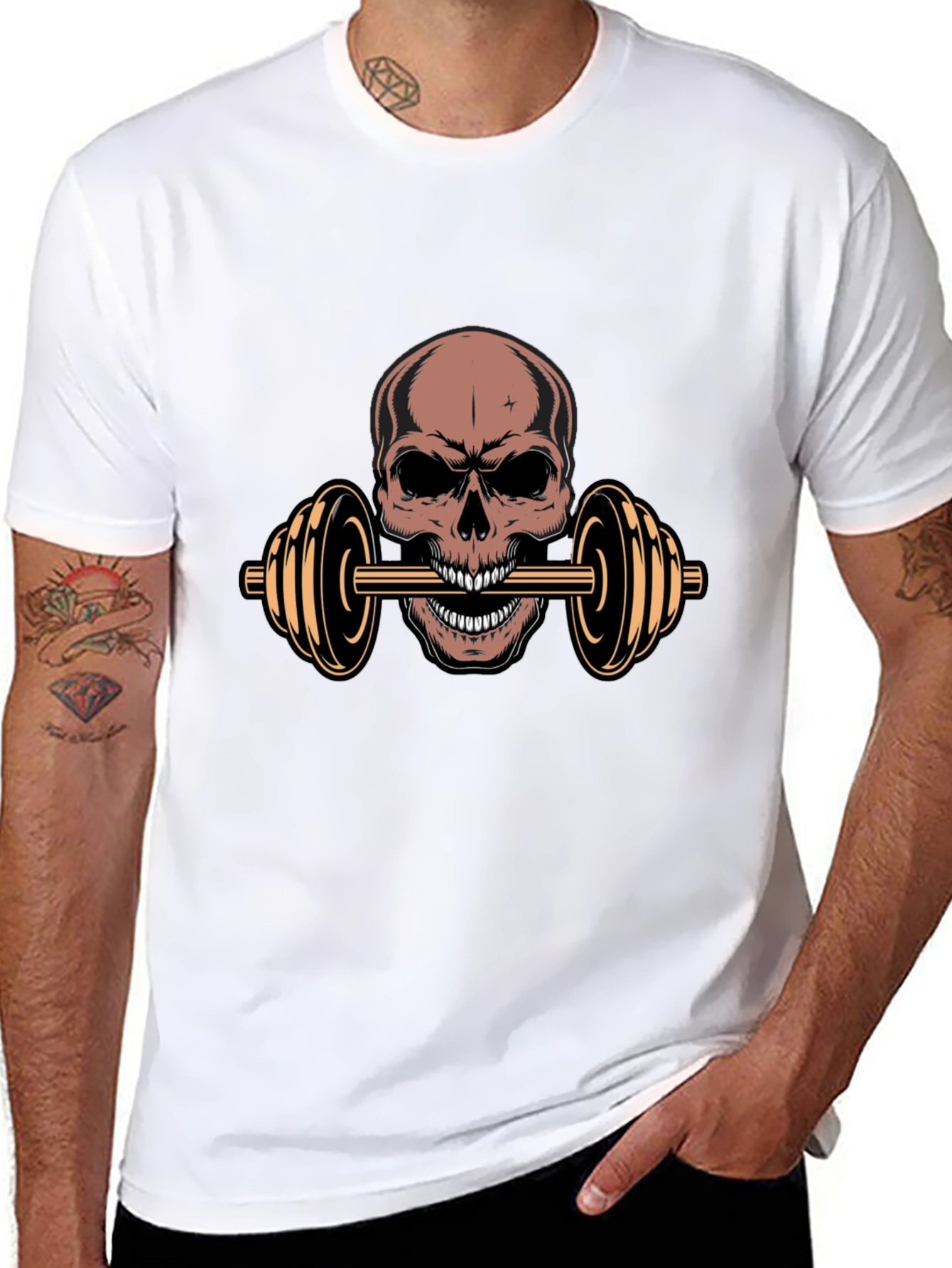 Skull Lifting Barbell T-Shirt