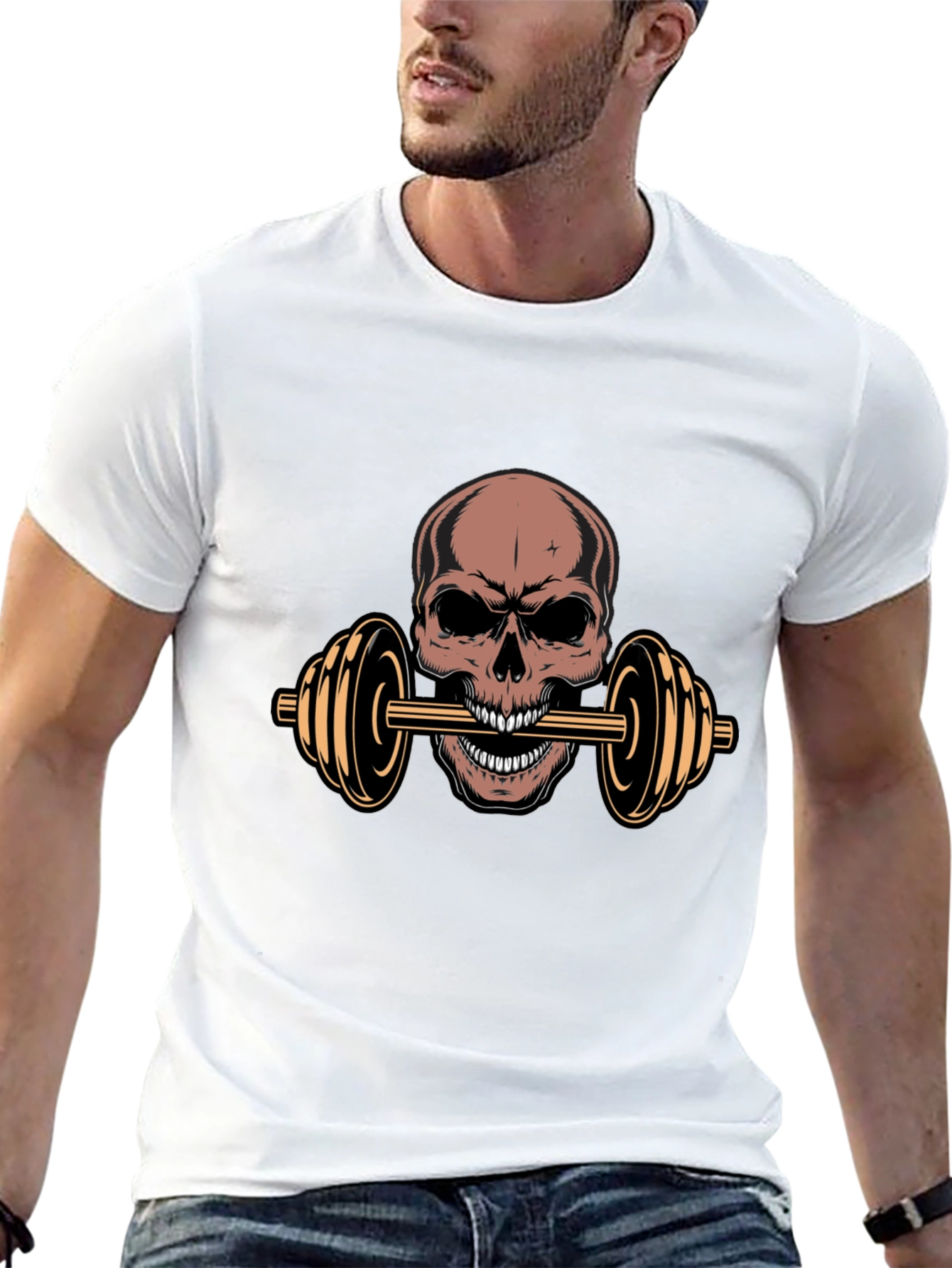 Skull Lifting Barbell T-Shirt