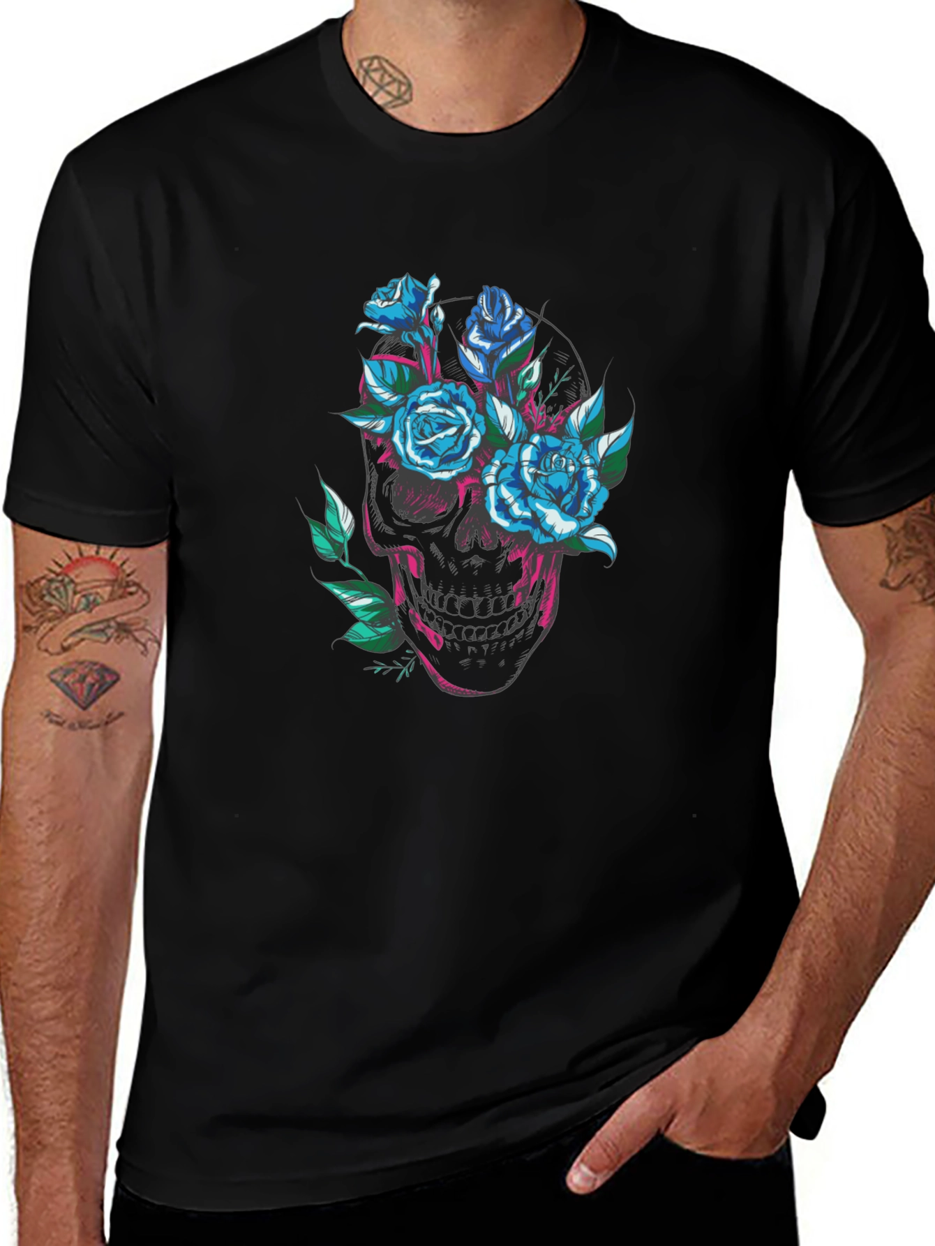 Skull and Roses Graphic Tee