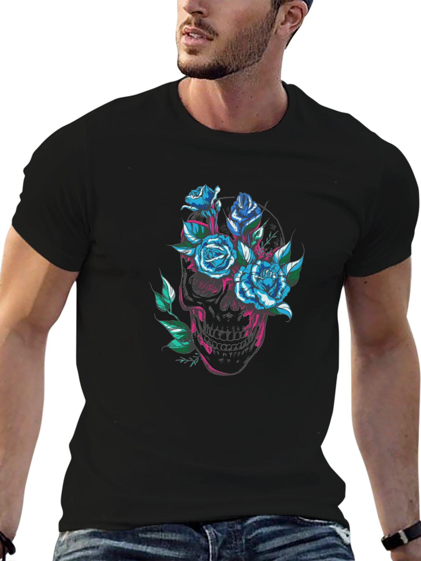 Skull and Roses Graphic Tee
