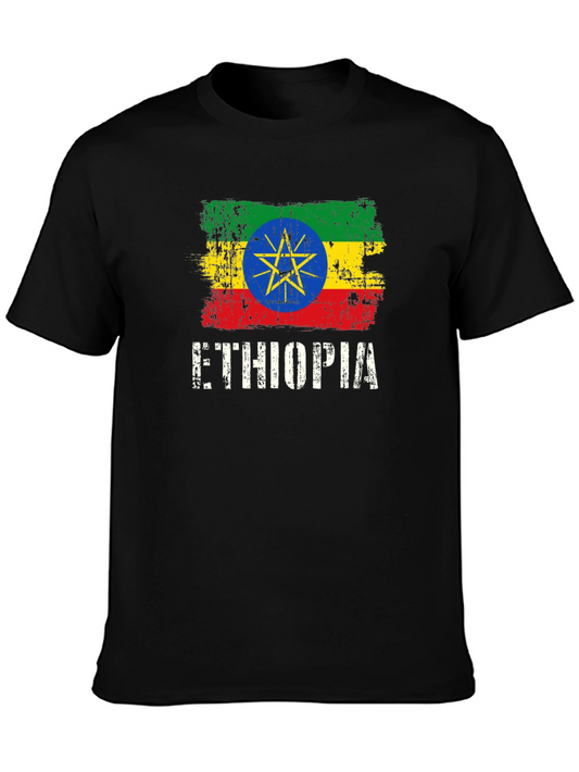 Ethiopia Flag T-Shirt - Vintage Style
