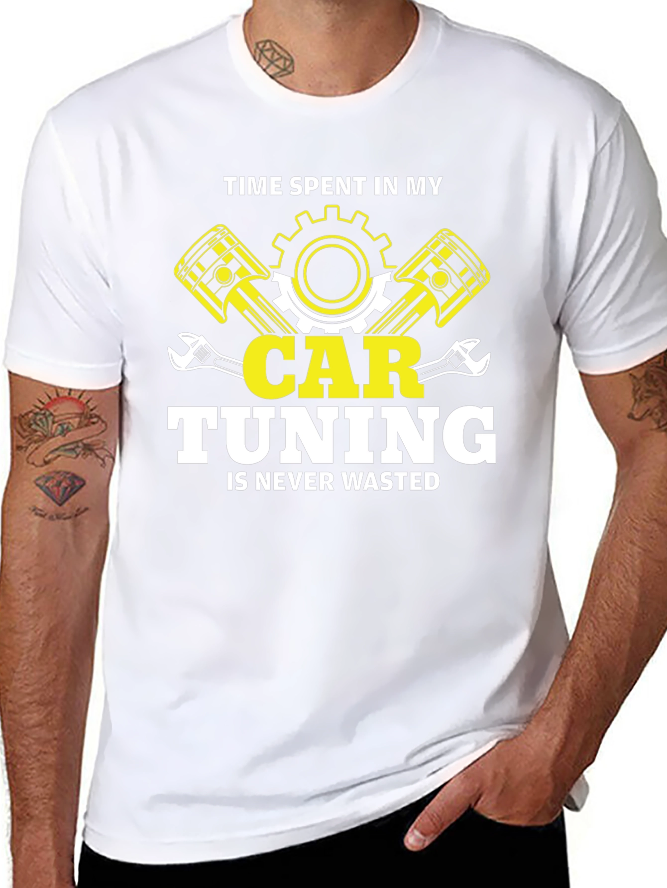 Car Tuning T-Shirt: Time Spent Never Wasted