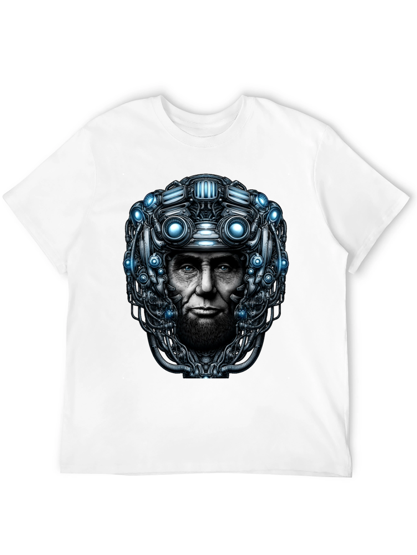 Cyberpunk Lincoln T-Shirt - Futuristic Design