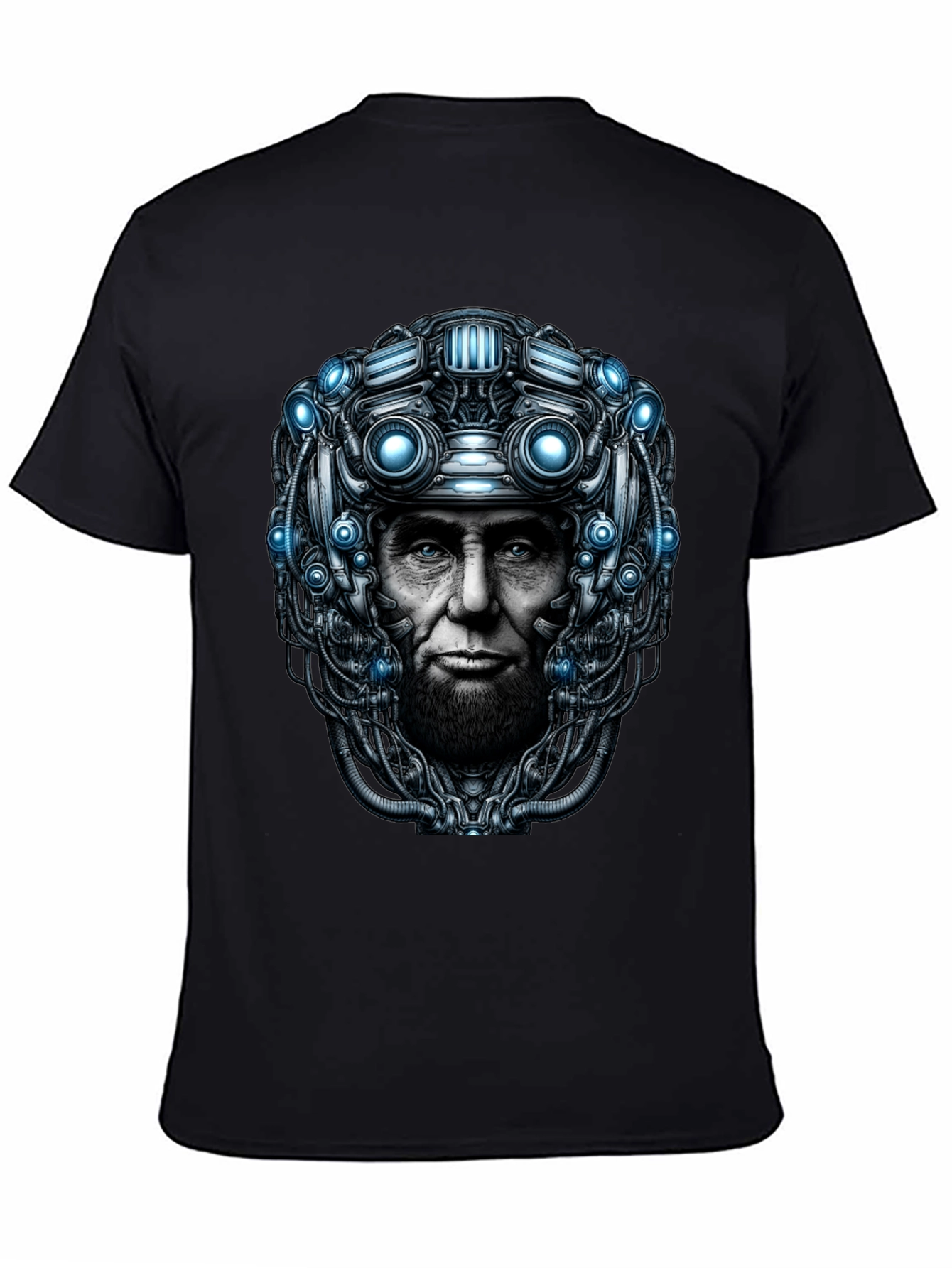 Cyberpunk Lincoln T-Shirt - Futuristic Design