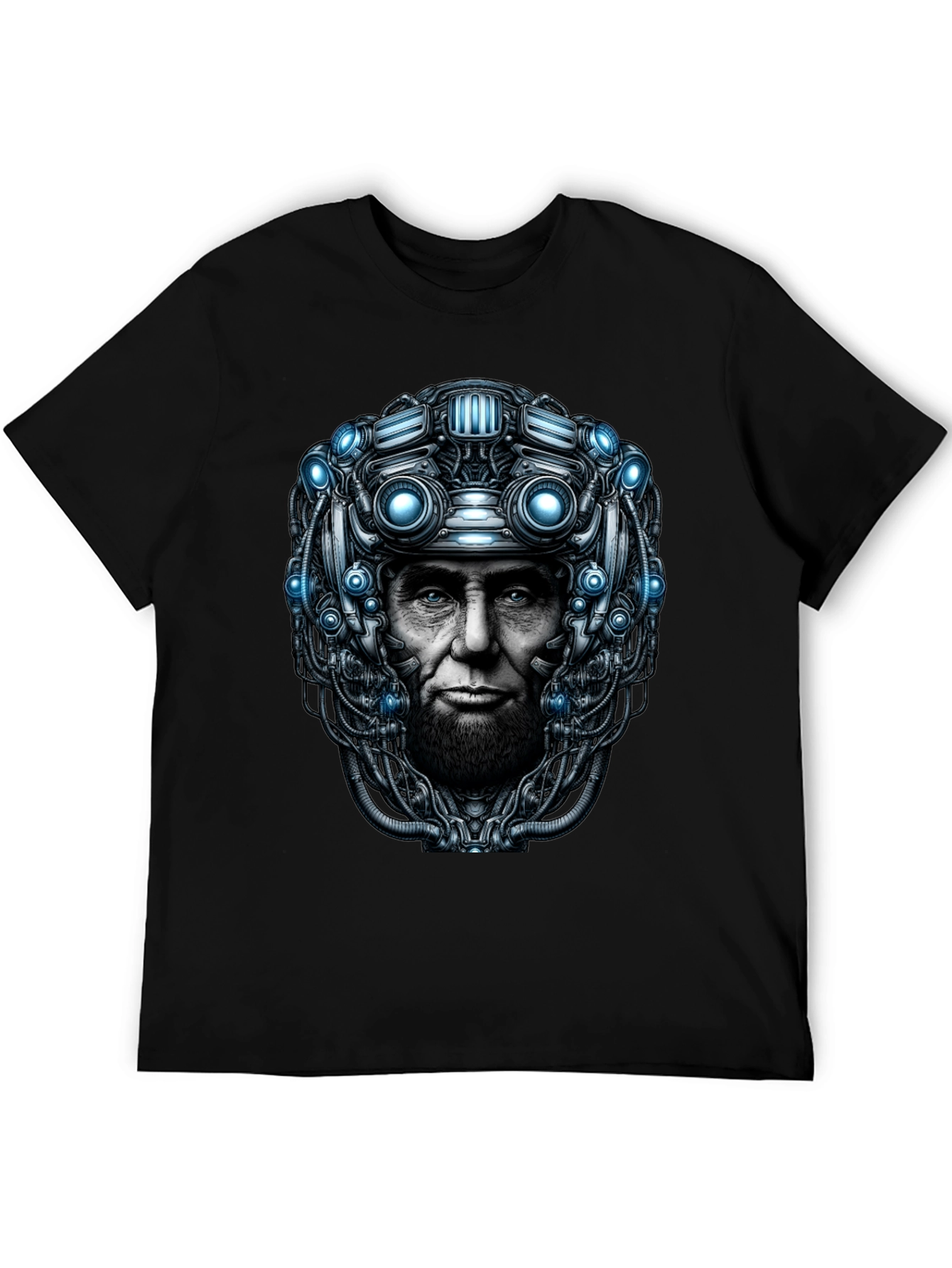 Cyberpunk Lincoln T-Shirt - Futuristic Design