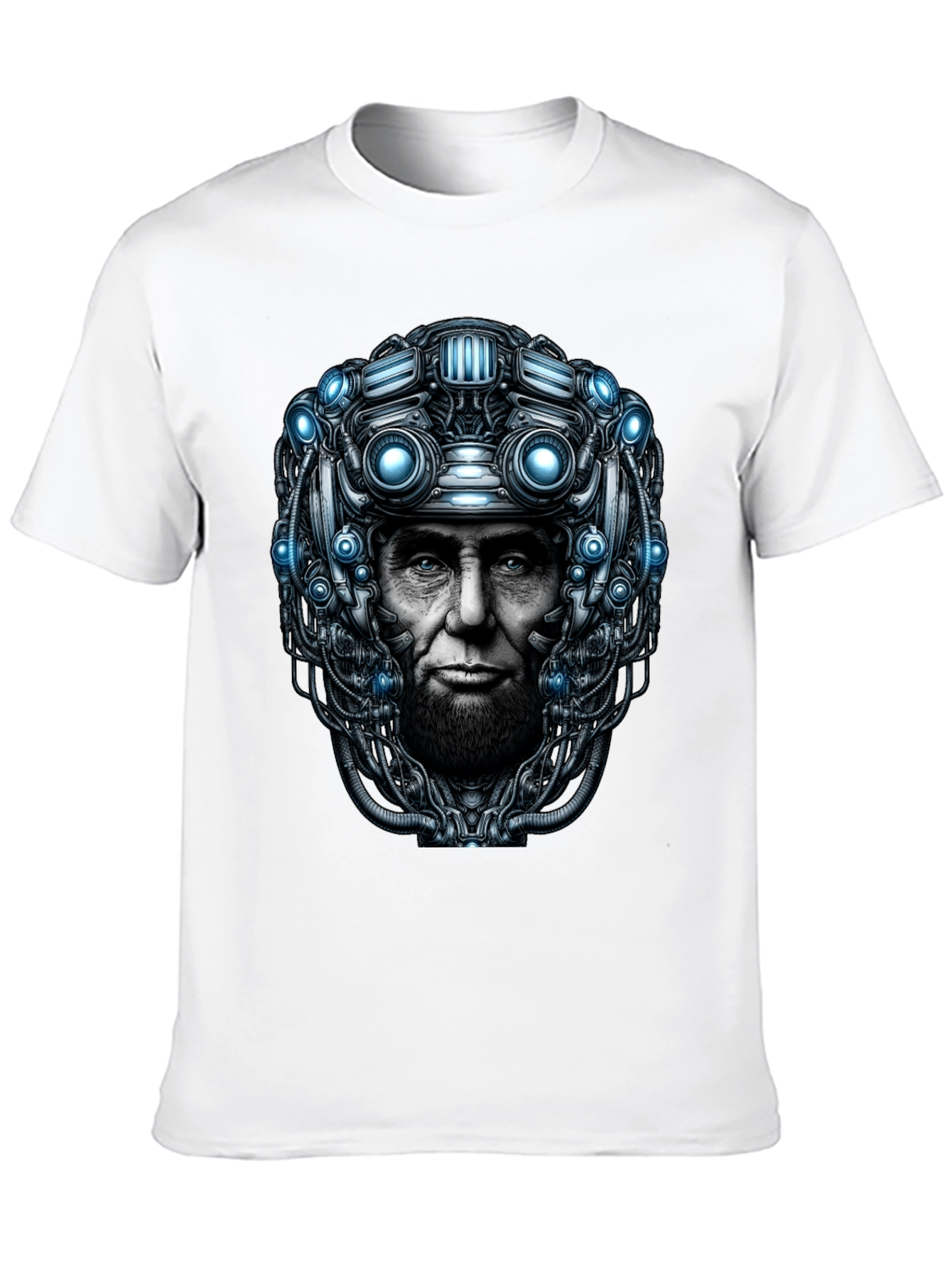 Cyberpunk Lincoln T-Shirt - Futuristic Design