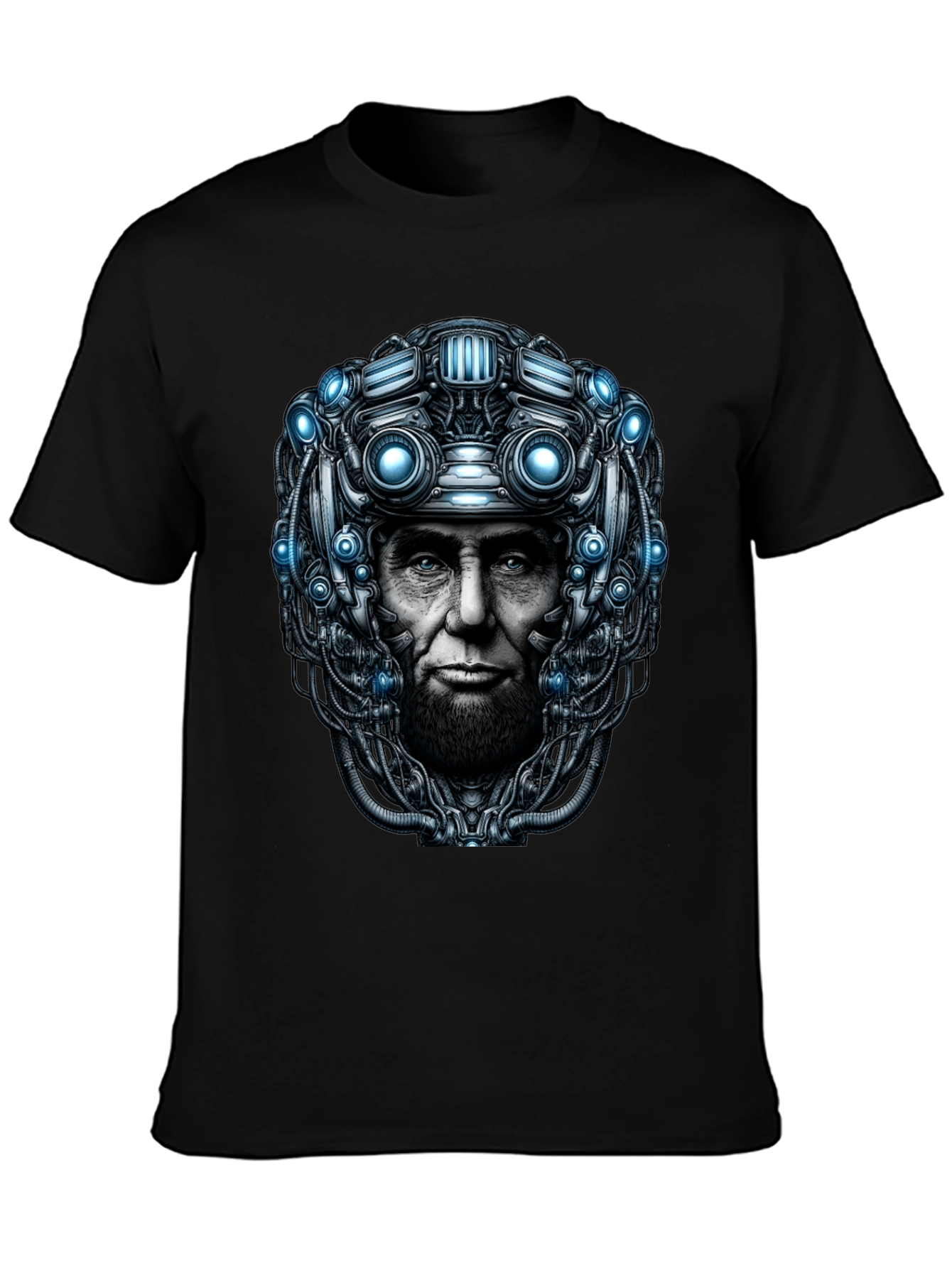 Cyberpunk Lincoln T-Shirt - Futuristic Design