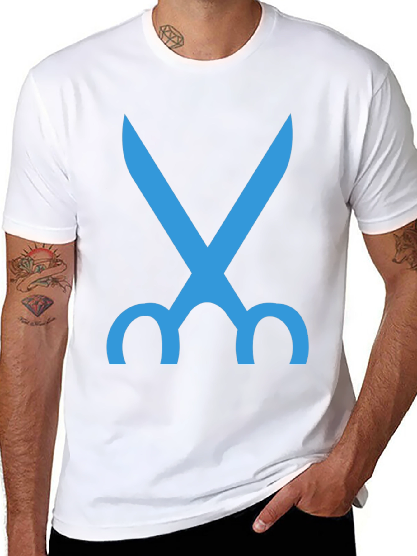 Scissors Graphic Tee - Mens Black T-Shirt