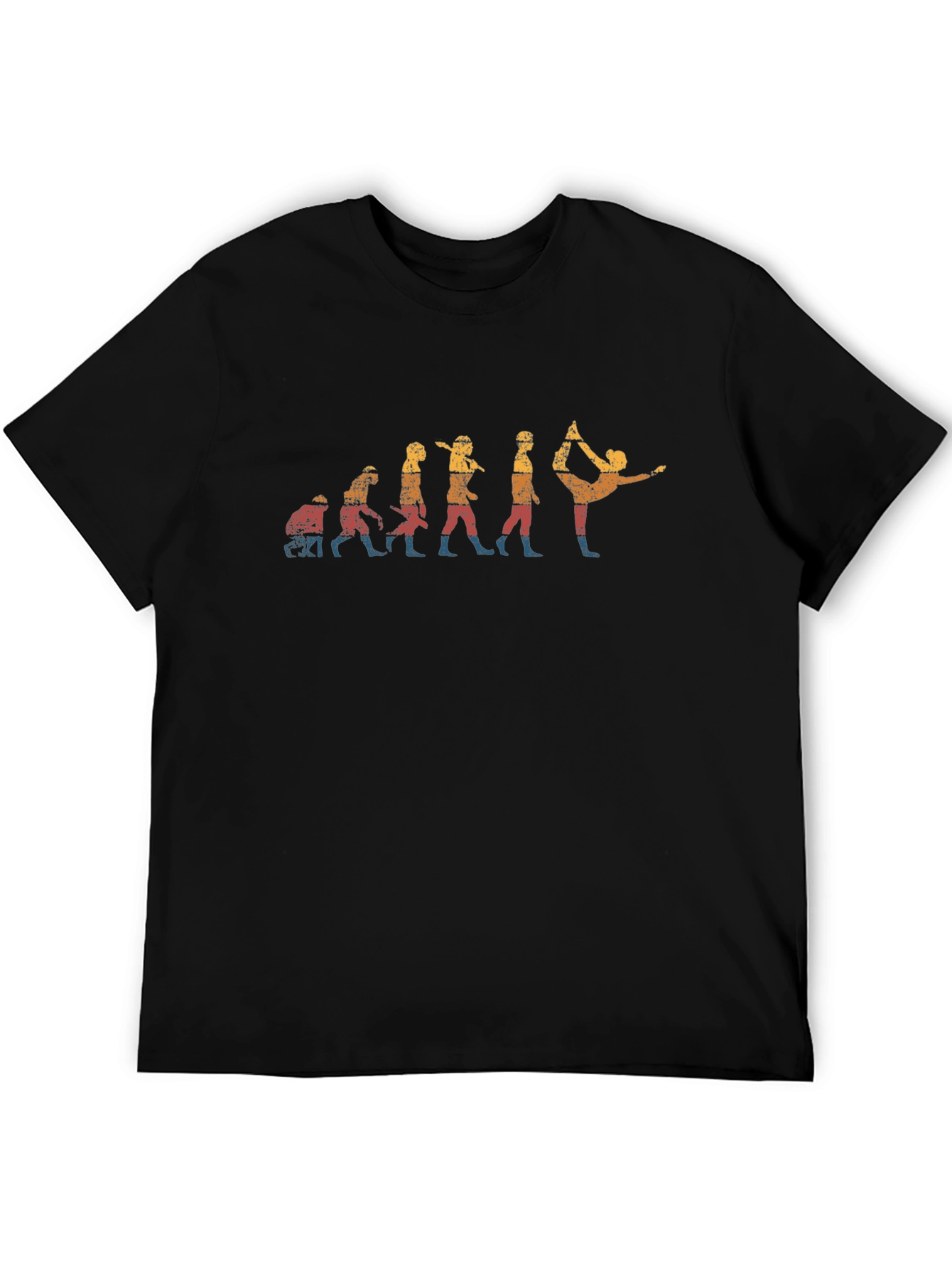 Yoga Evolution Graphic Tee - Black Cotton Blend
