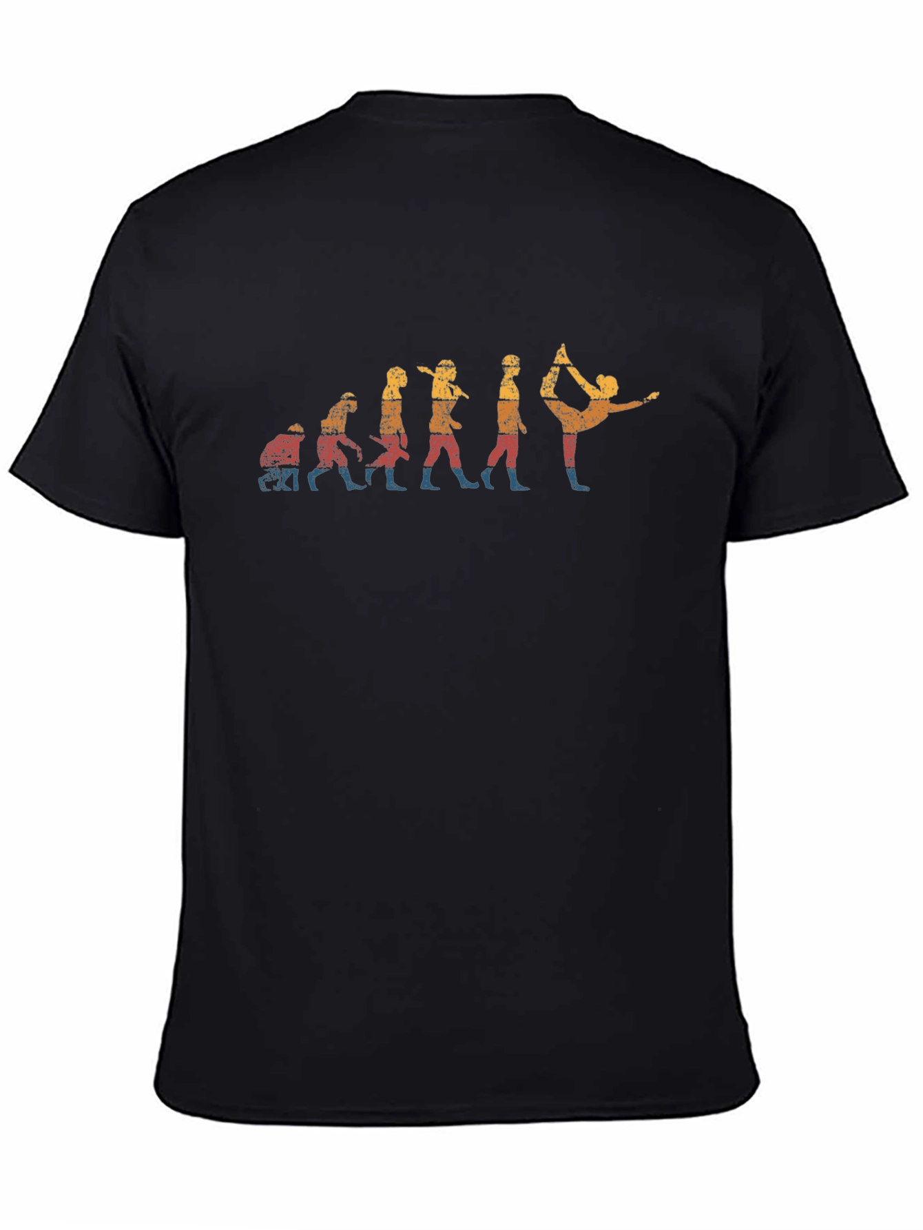 Yoga Evolution Graphic Tee - Black Cotton Blend