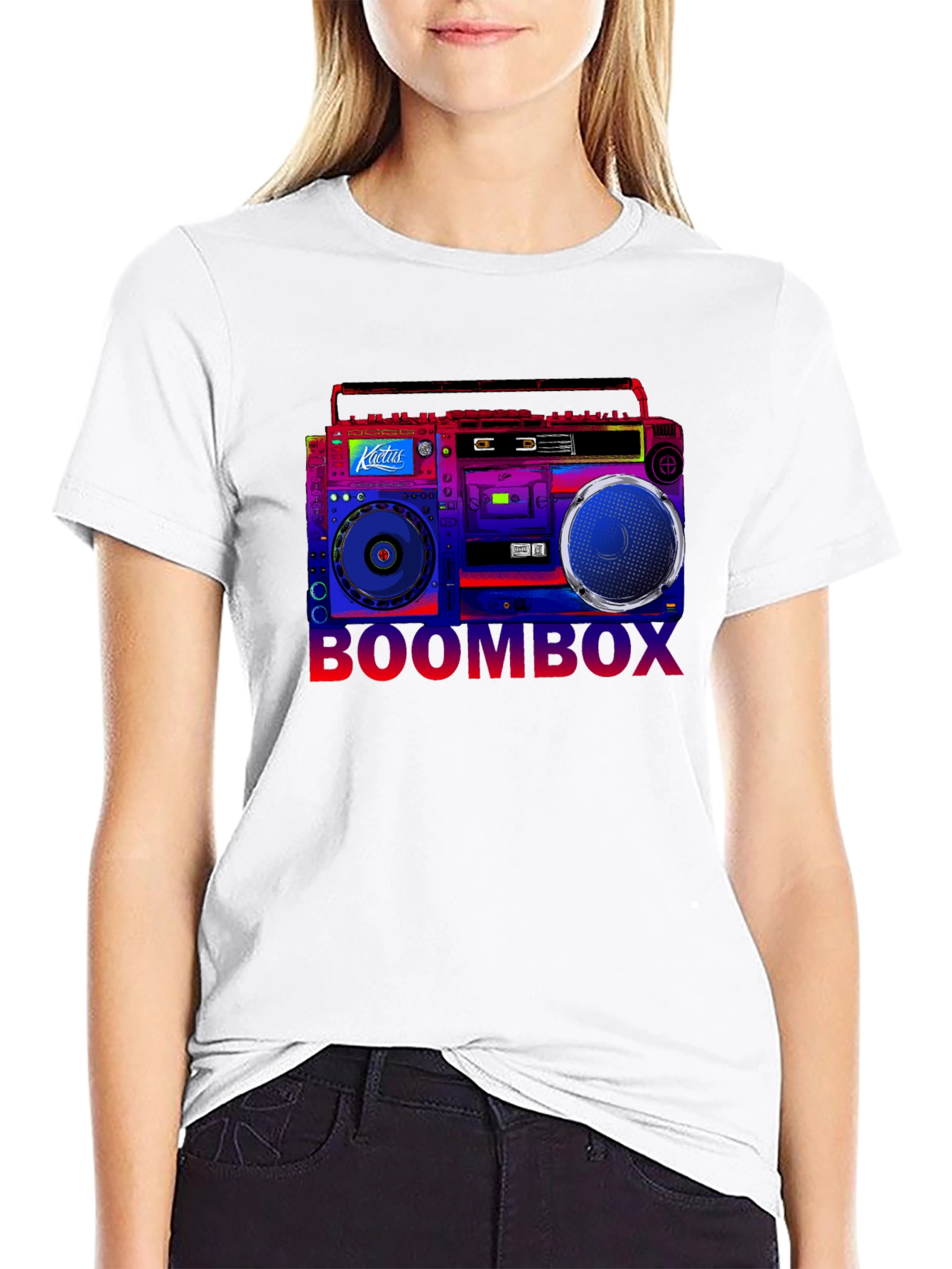 Boombox Graphic T-Shirt - Retro Music Style