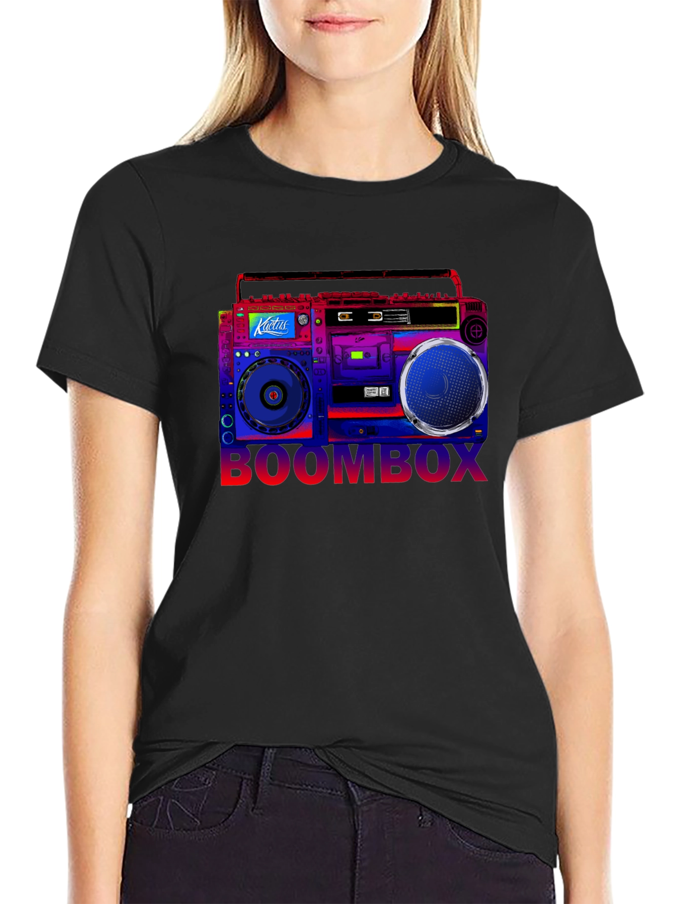 Boombox Graphic T-Shirt - Retro Music Style