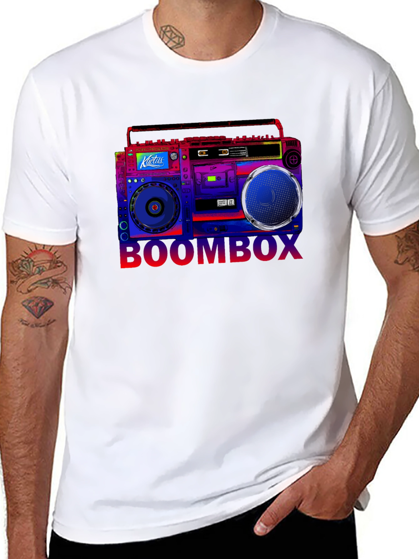 Boombox Graphic T-Shirt - Retro Music Style