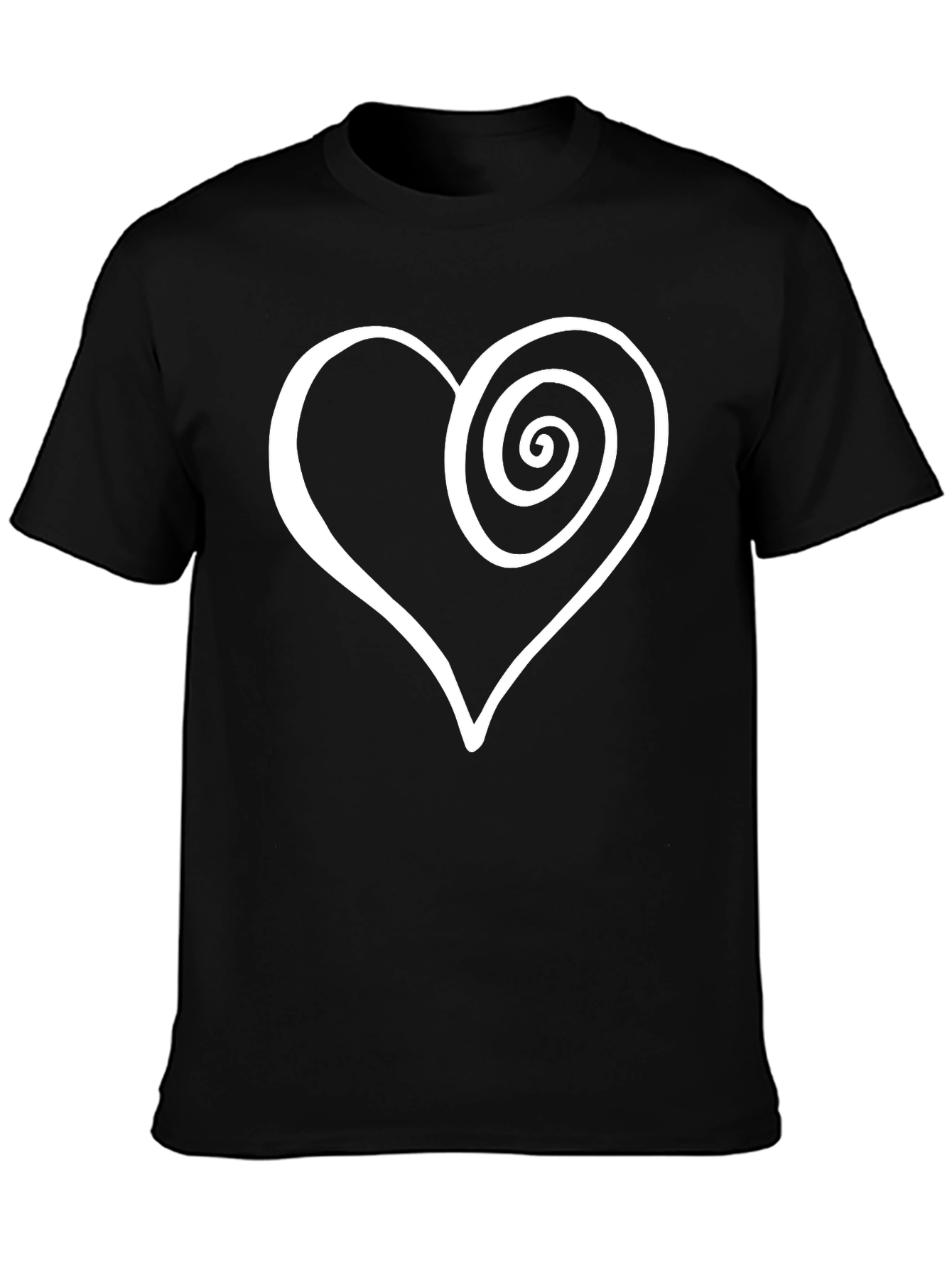 Spiral Heart Black T-Shirt