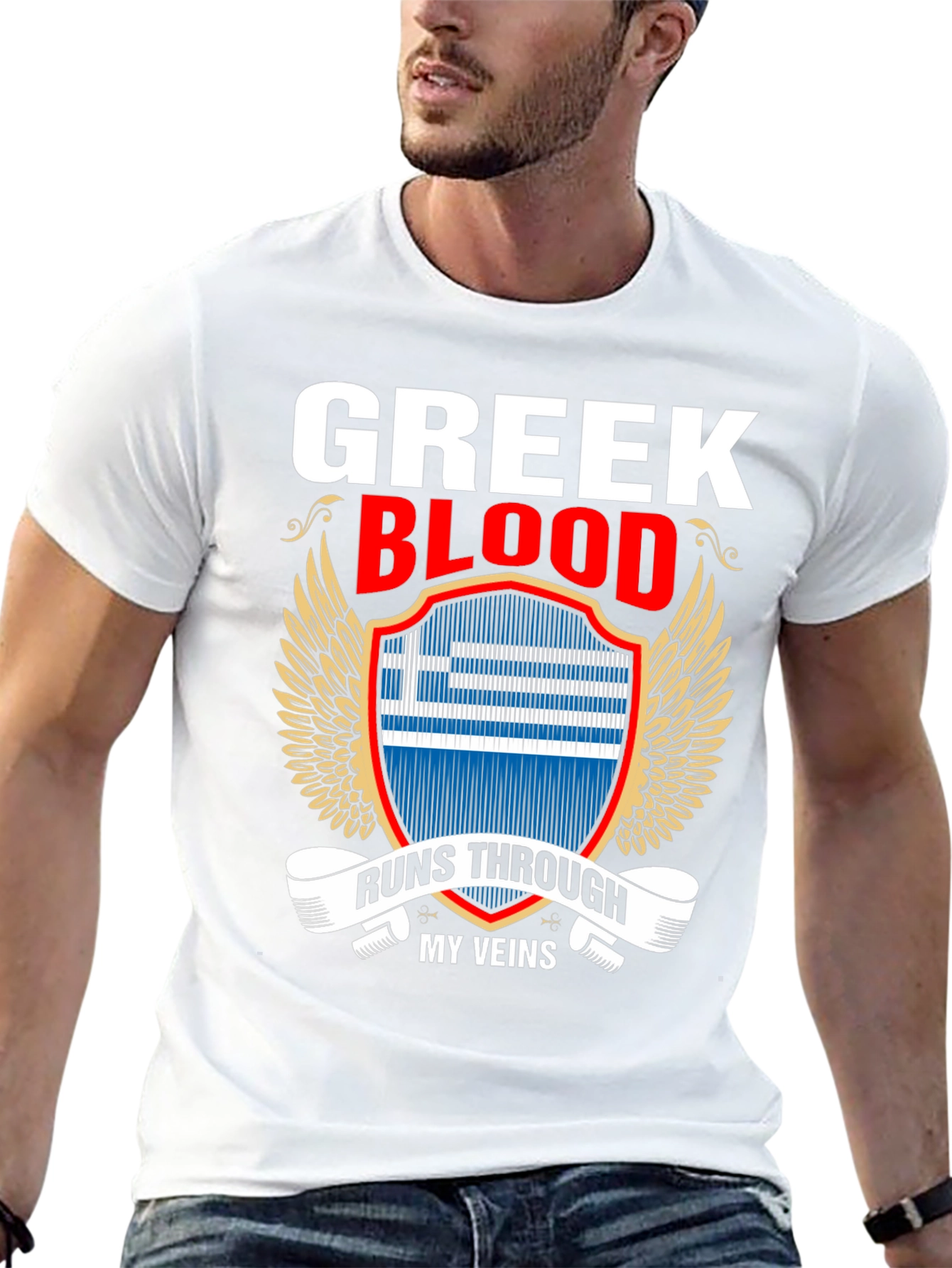 Greek Blood Runs Through My Veins T-Shirt