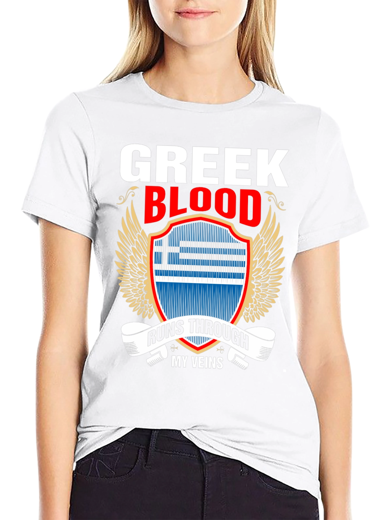 Greek Blood Runs Through My Veins T-Shirt