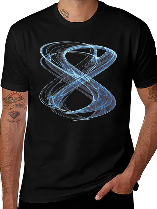 Abstract Infinity Symbol Black T-Shirt
