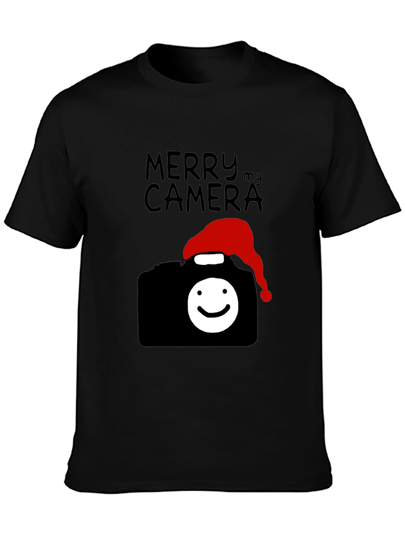 Merry My Camera Graphic Tee - Holiday Photography Shirt
