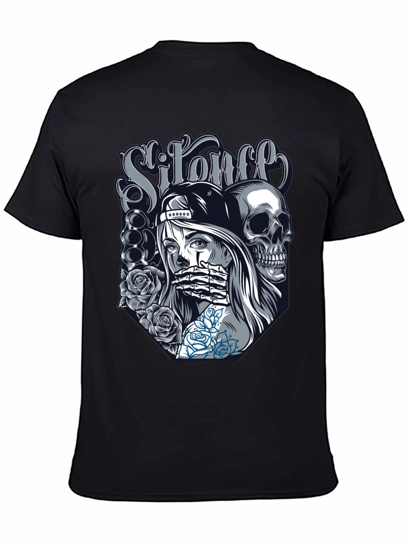 Silence Graphic Print T-Shirt