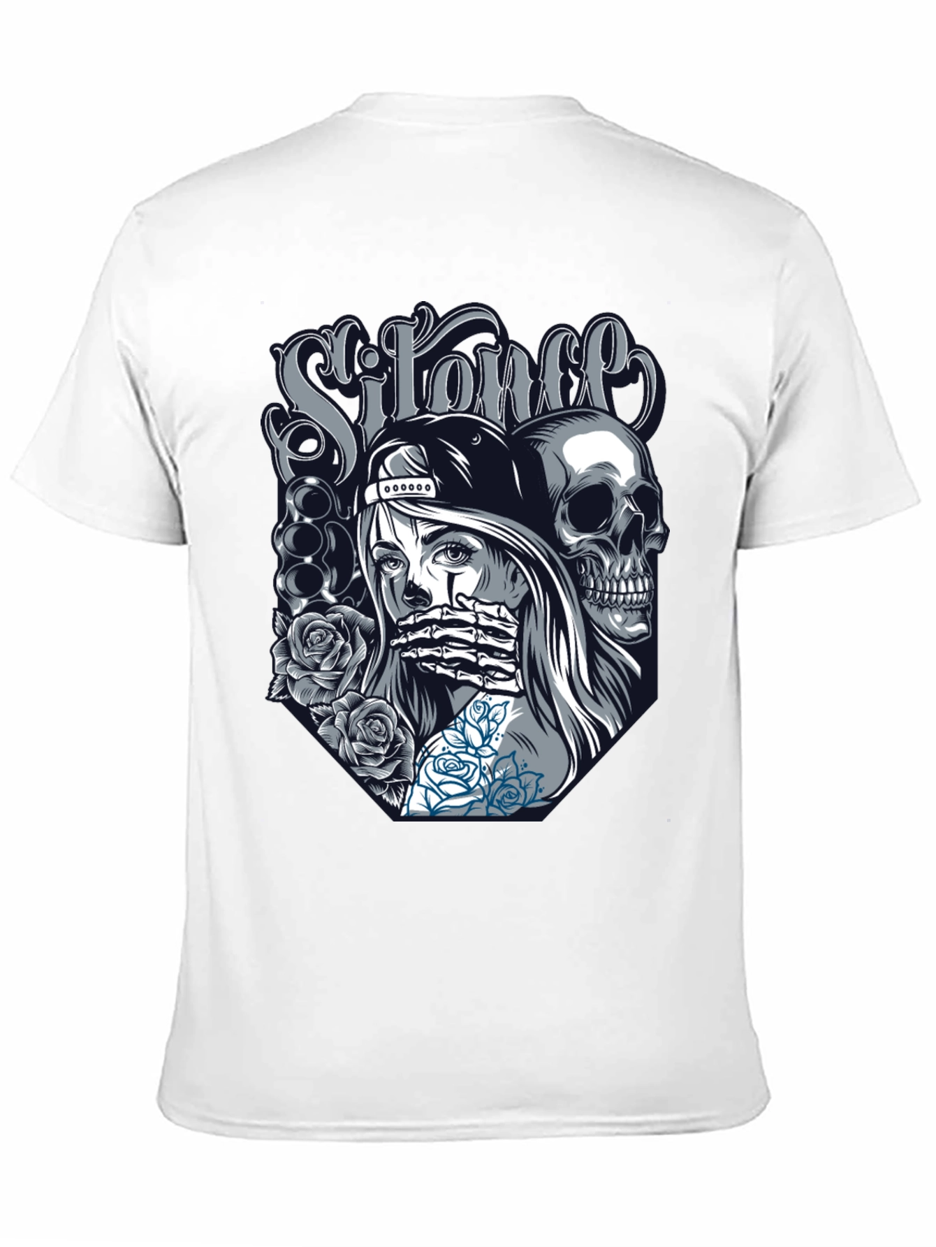 Silence Graphic Print T-Shirt
