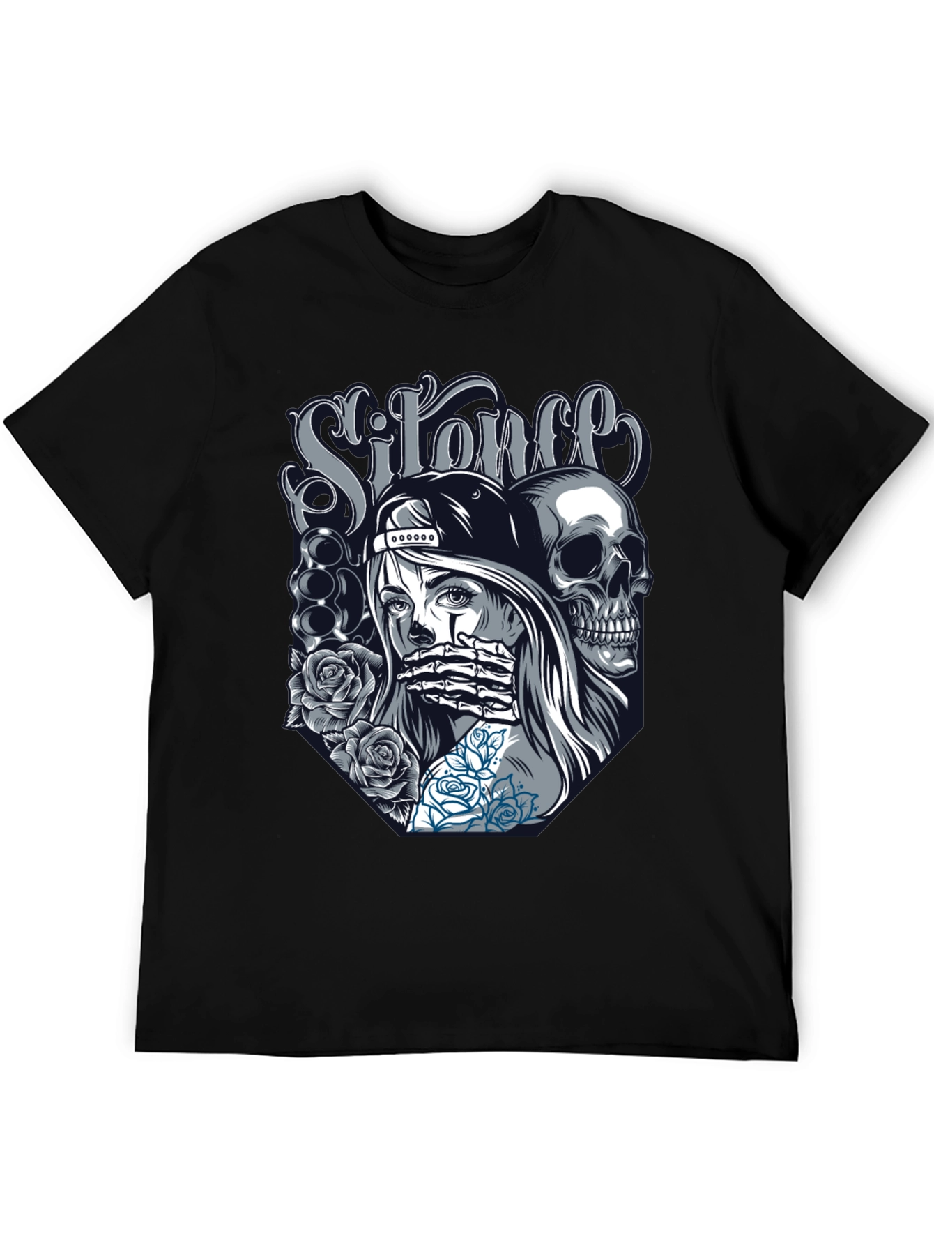 Silence Graphic Print T-Shirt