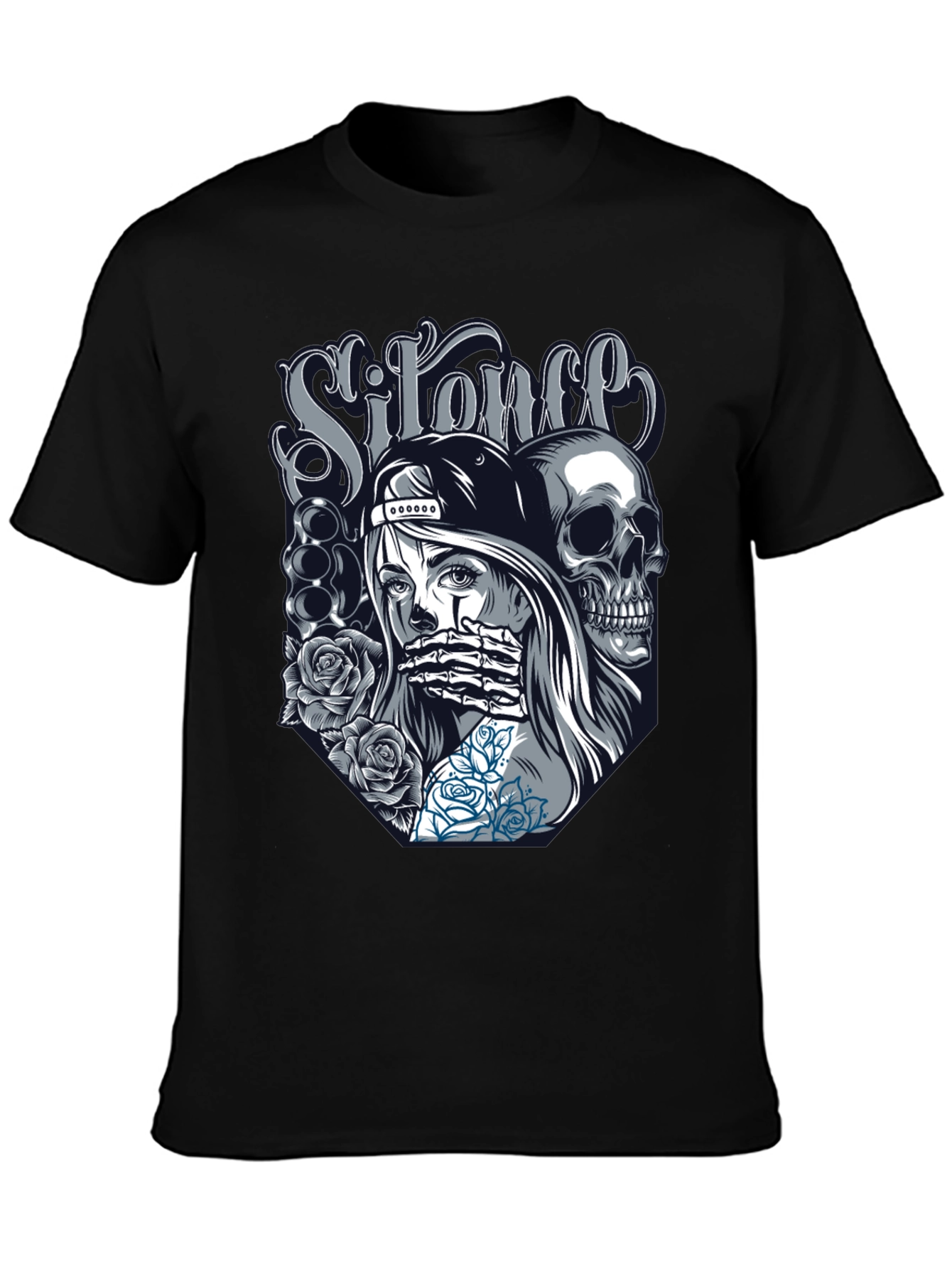 Silence Graphic Print T-Shirt