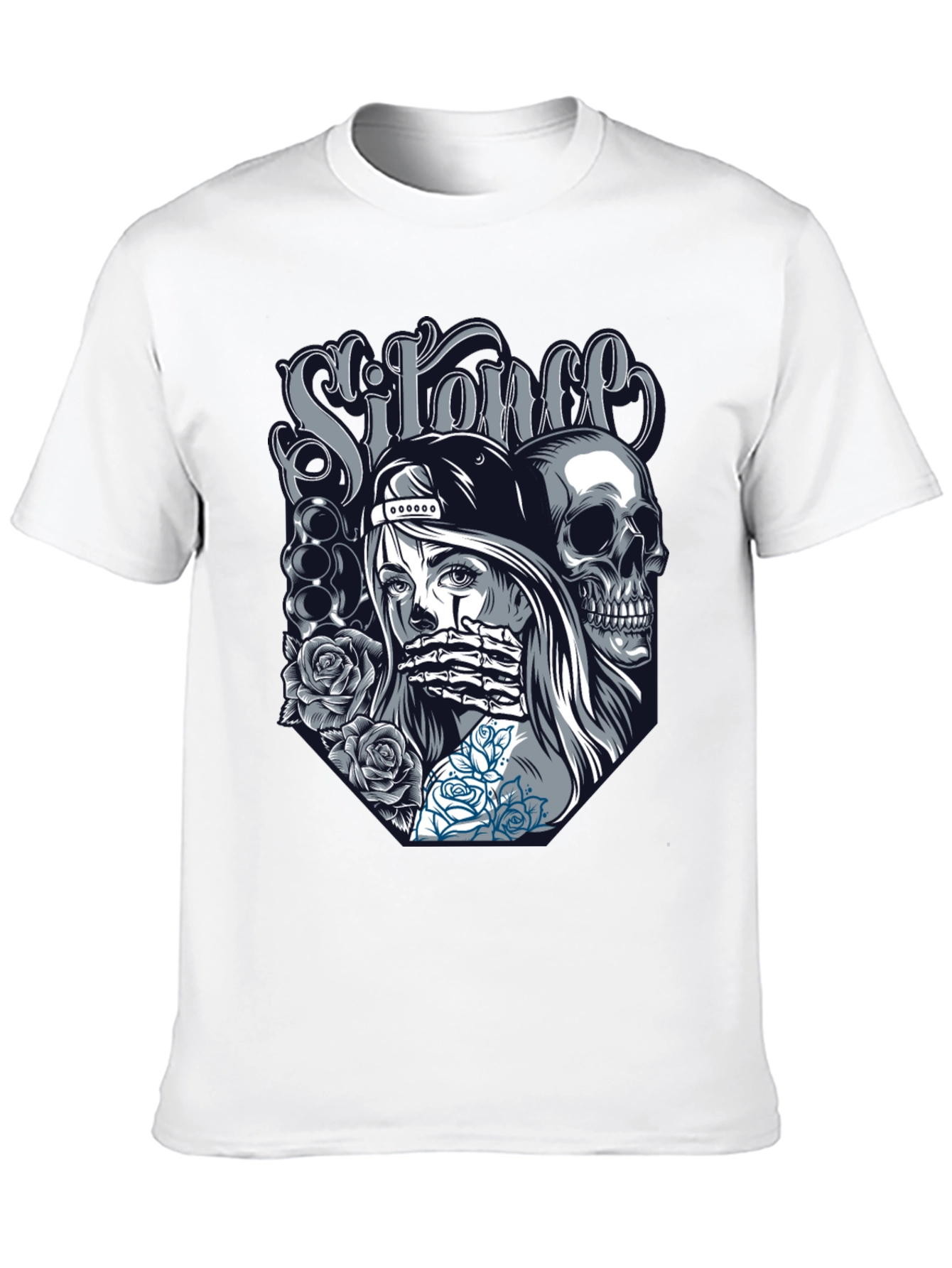 Silence Graphic Print T-Shirt