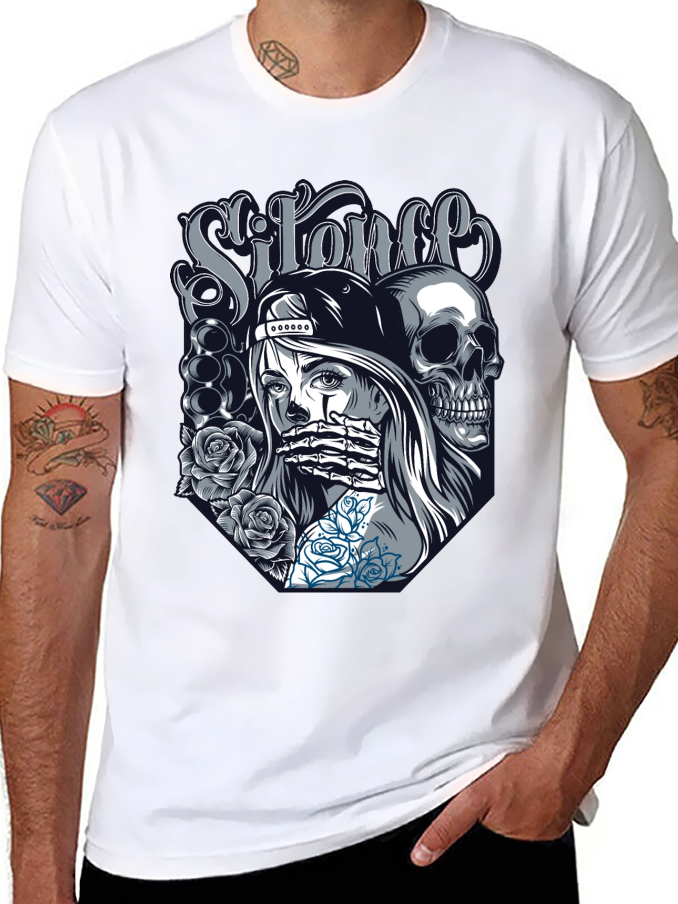 Silence Graphic Print T-Shirt