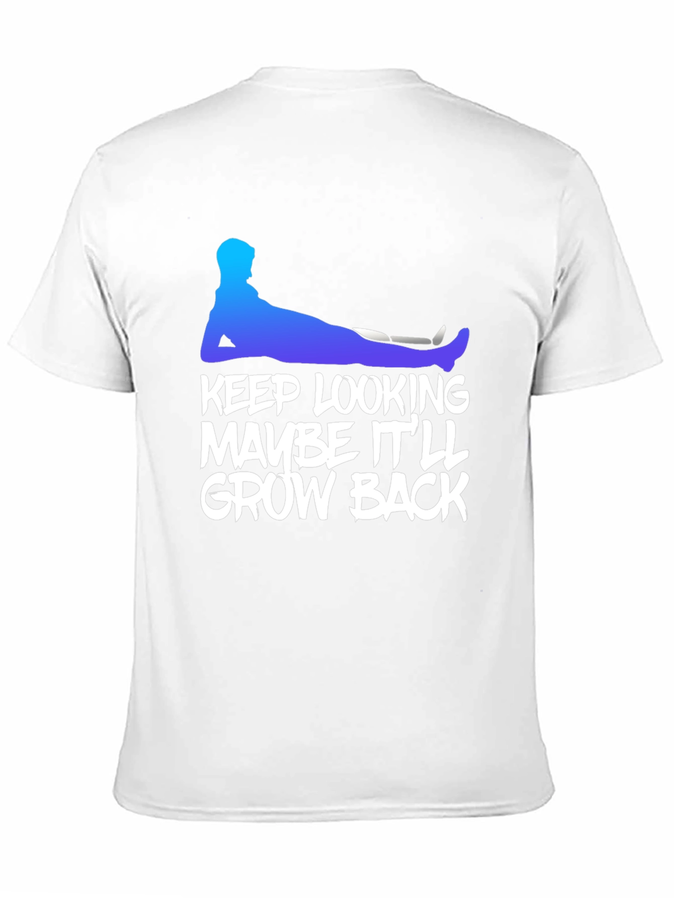 Humorous Grow Back Graphic Tee - Black