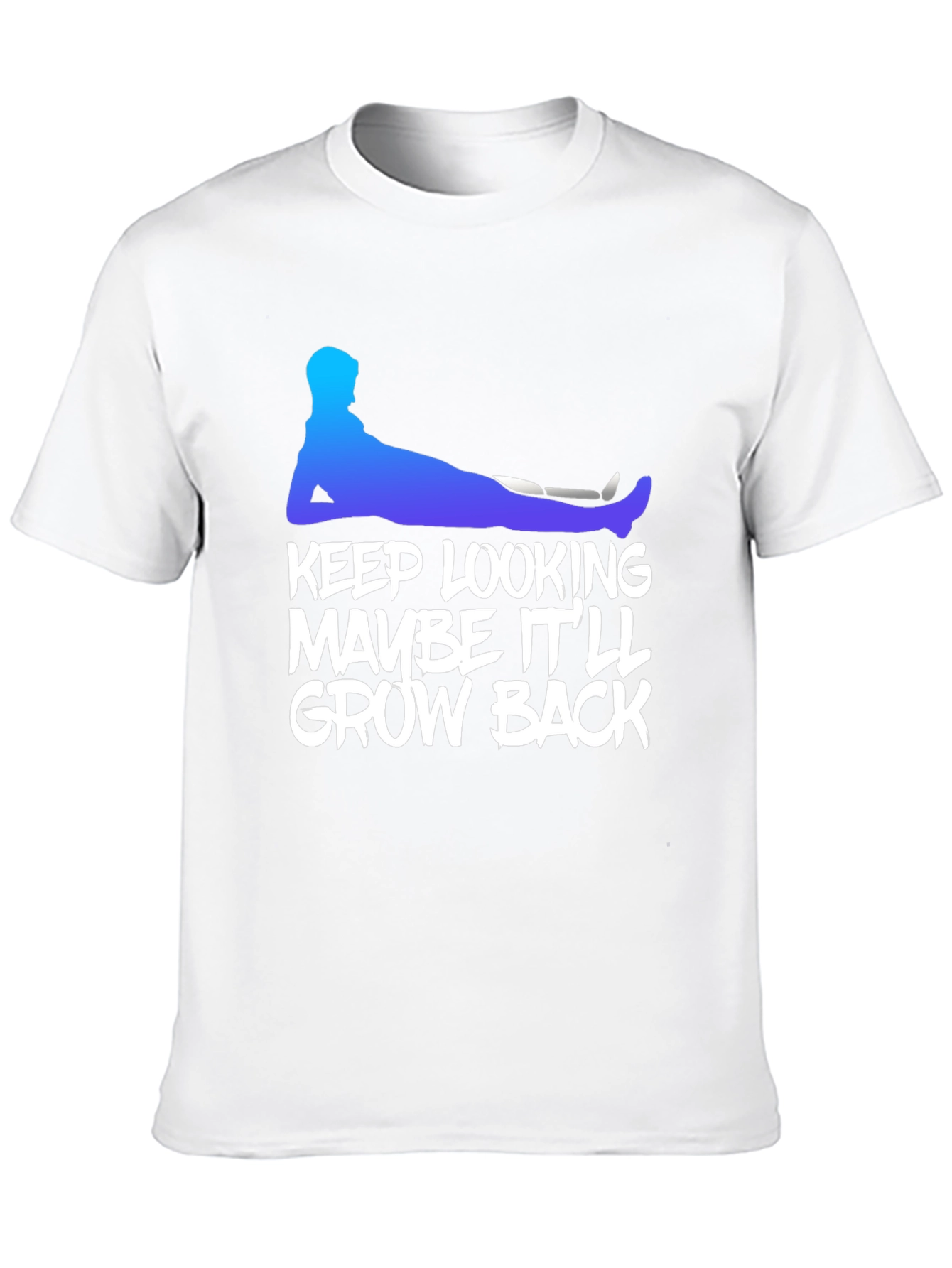 Humorous Grow Back Graphic Tee - Black