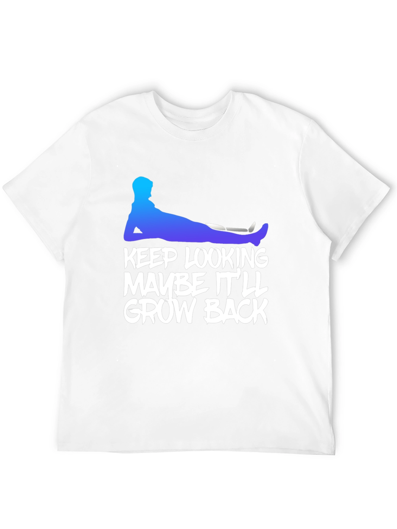 Humorous Grow Back Graphic Tee - Black