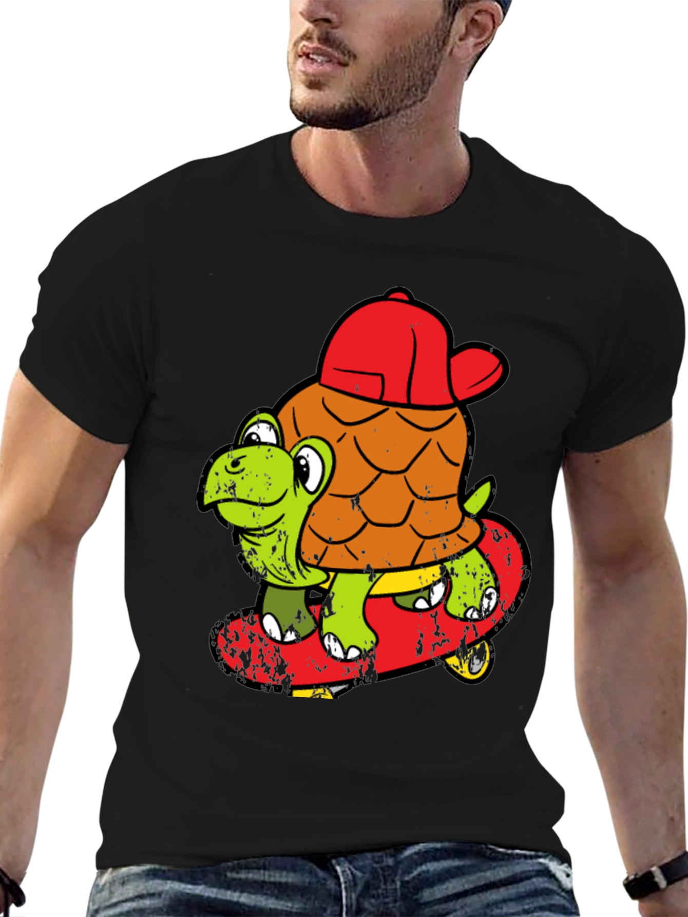 Turtle Skateboarder T-Shirt - Cool Cartoon Tee